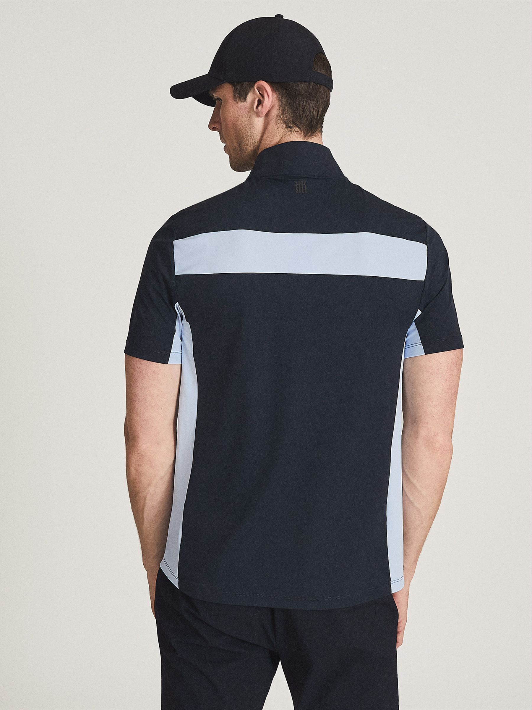 Golf Funnel Zip Neck Top in Navy - Image 2 of 2 Golf Funnel Zip Neck Top in Navy - Image 2 of 2