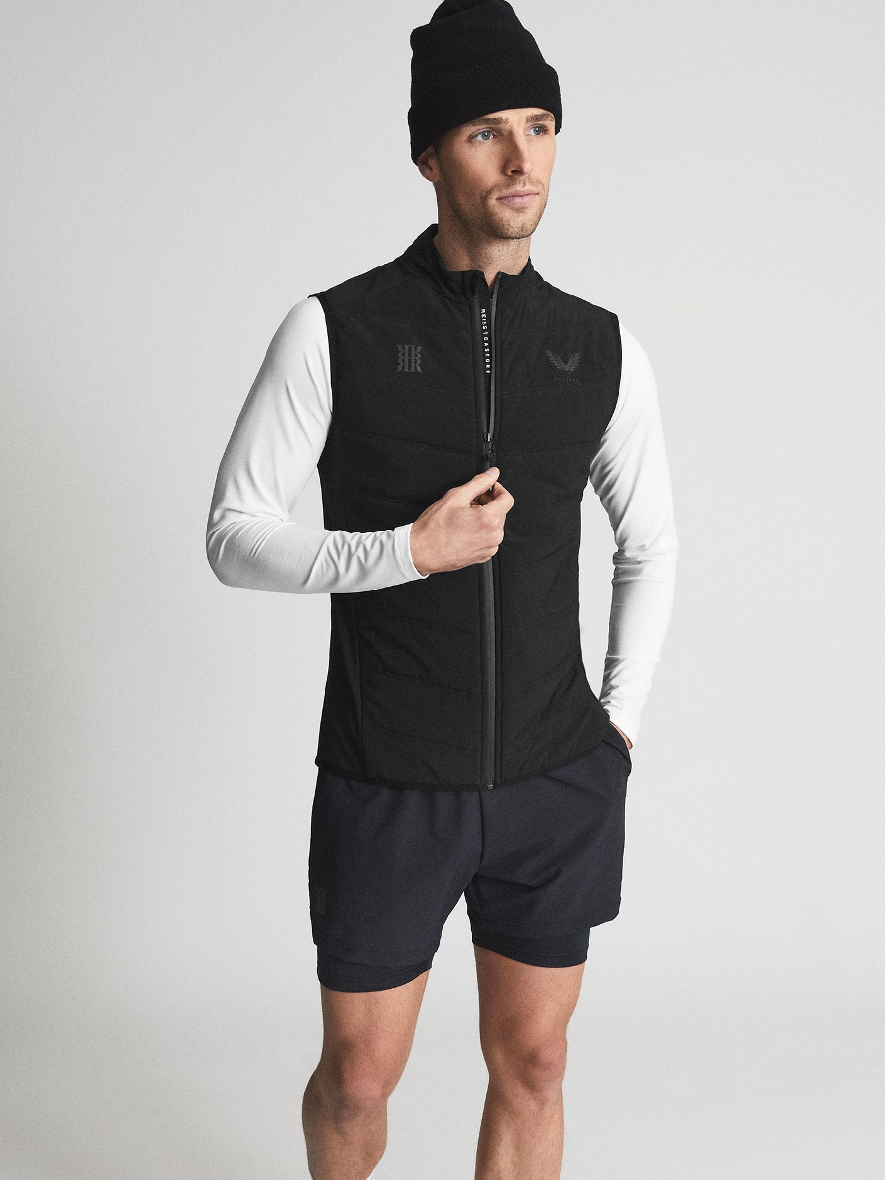 Hybrid Shell Gilet in Black - Image 3 of 7