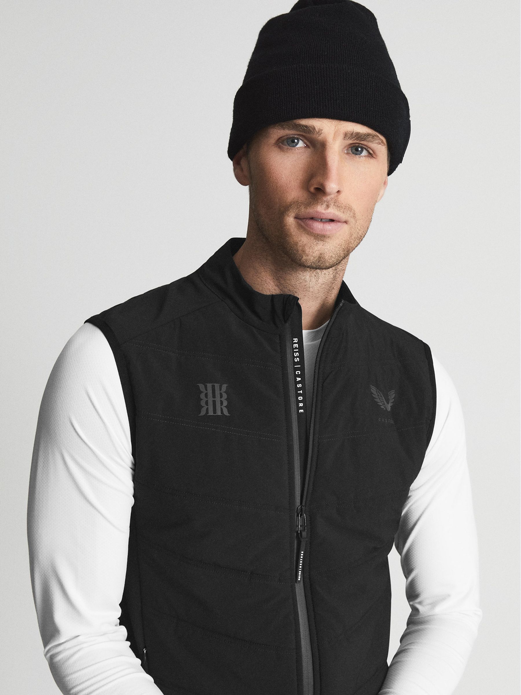 Hybrid Shell Gilet in Black - Image 4 of 7