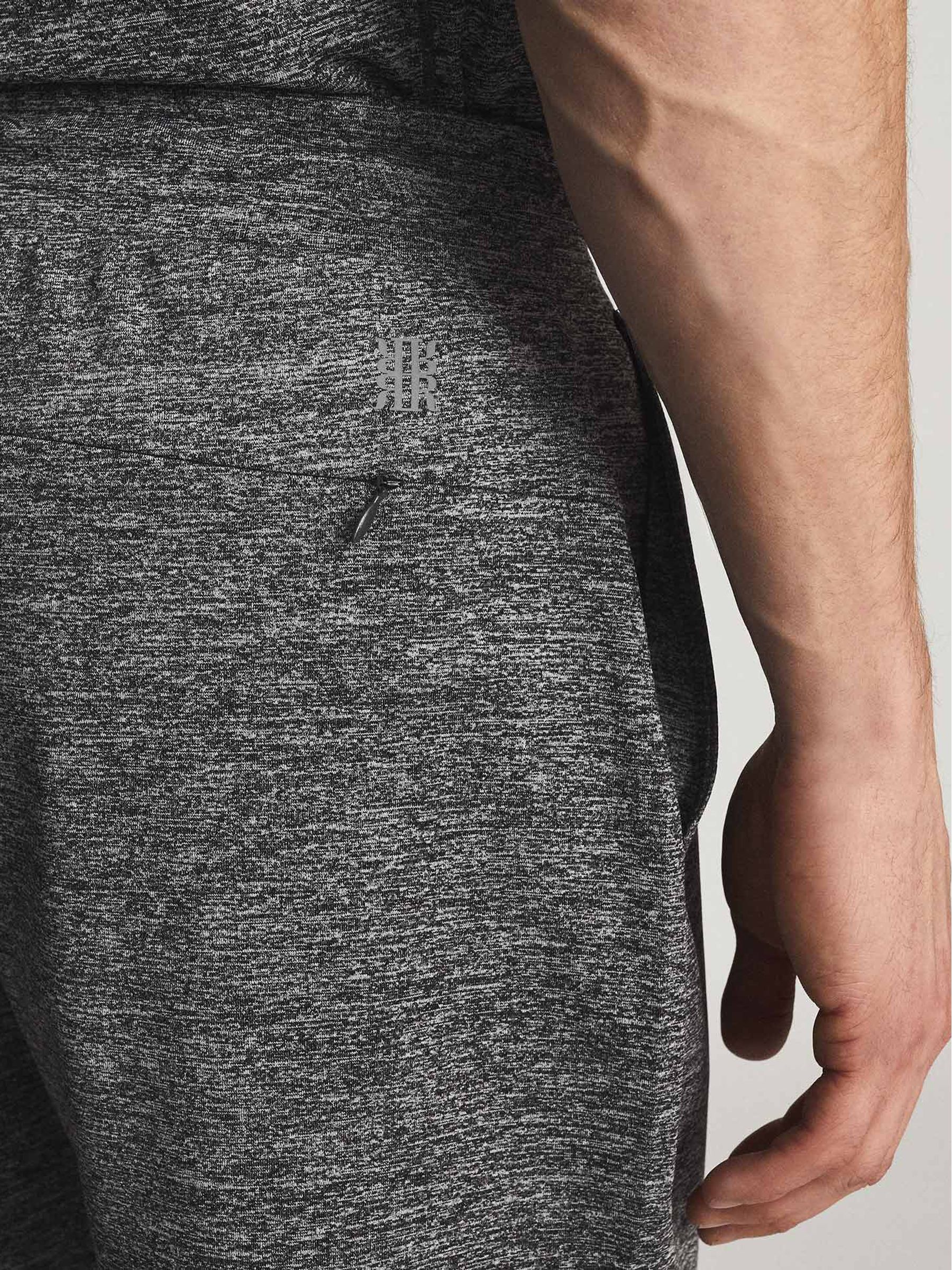 Melange High Stretch Jersey Shorts in Charcoal - Image 3 of 6