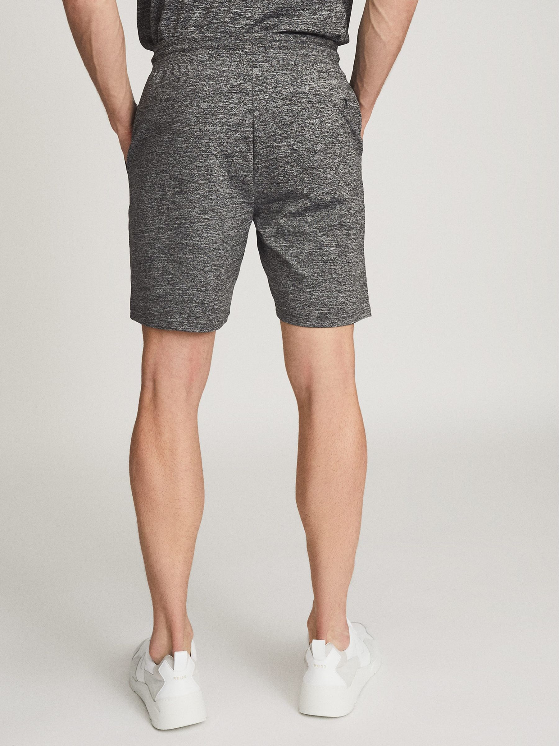 Melange High Stretch Jersey Shorts in Charcoal - Image 5 of 6