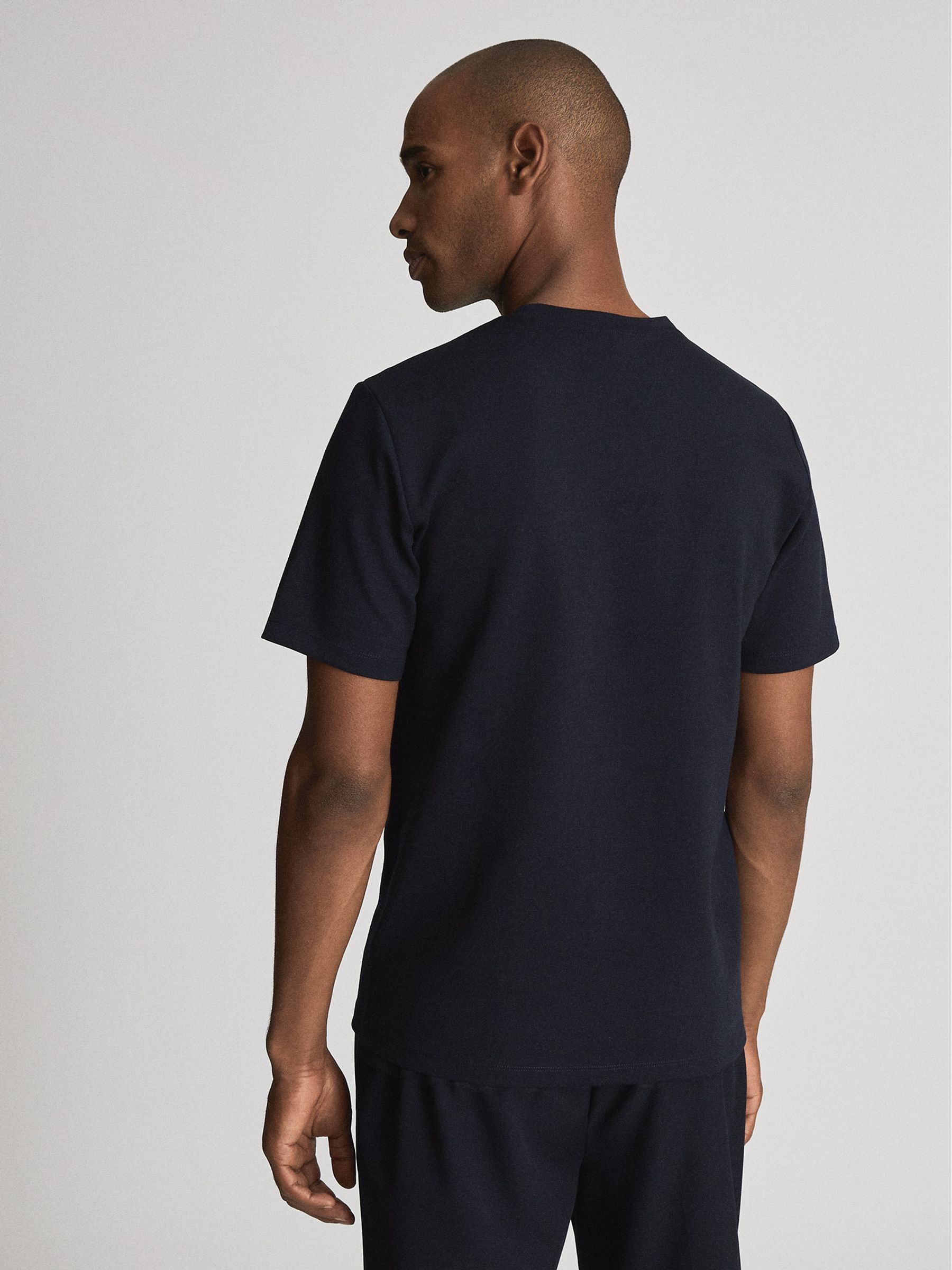 Regular Fit Crew Neck T-shirt in Navy - Image 5 of 5