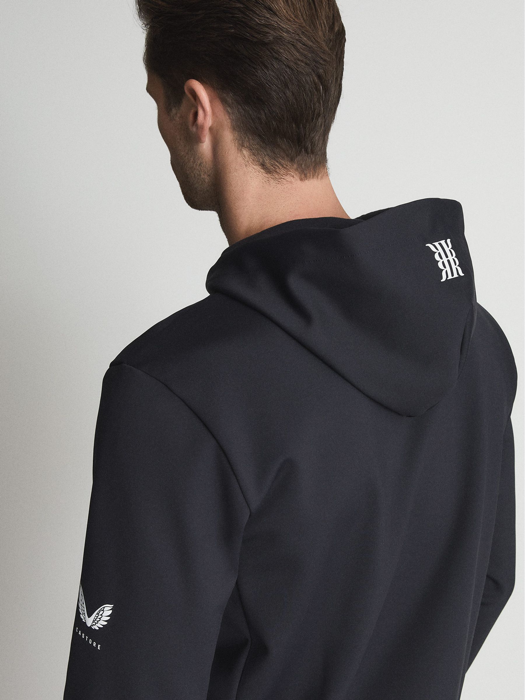 Castore Weatherproof Hoodie in Navy - Image 7 of 7