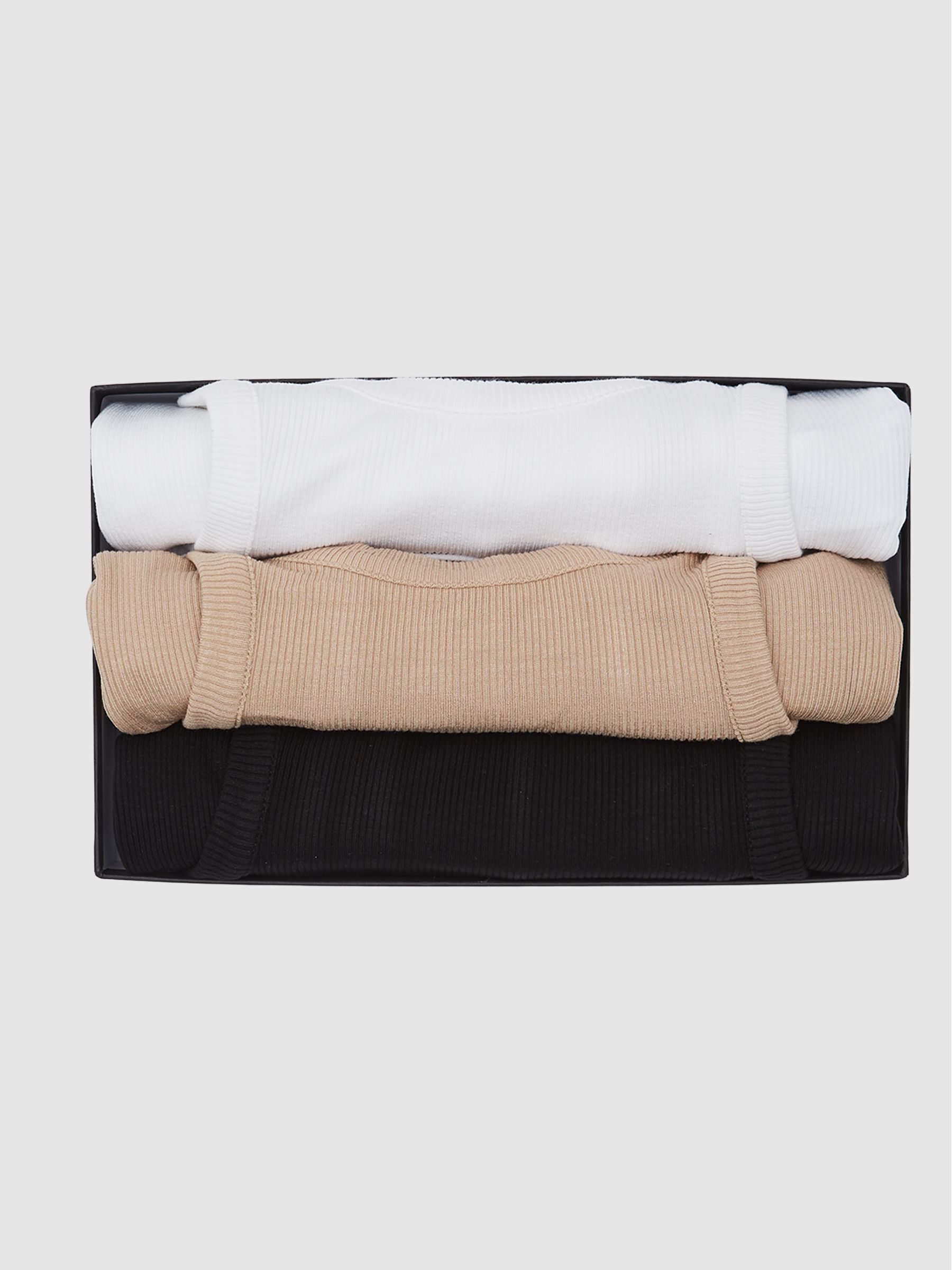 Ribbed Racer Tank Tops 3 Pack in Multi - Image 2 of 7