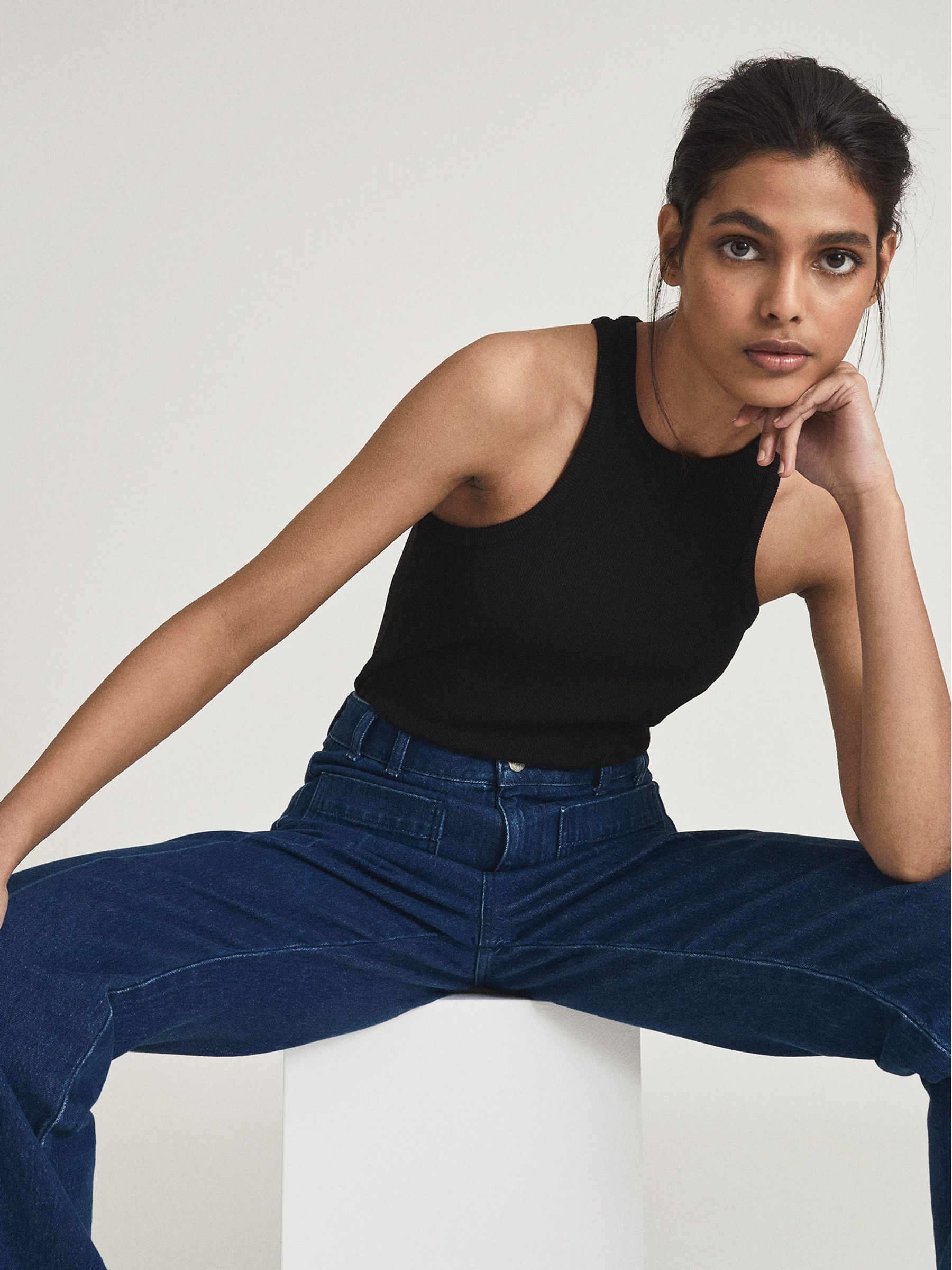 Ribbed Racer Tank Tops 3 Pack in Multi - Image 7 of 7