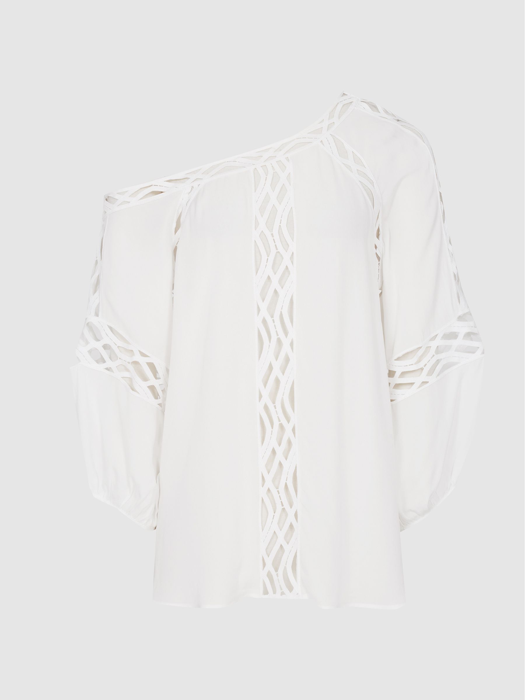 Lace Detail Blouse in Ivory - Image 2 of 5