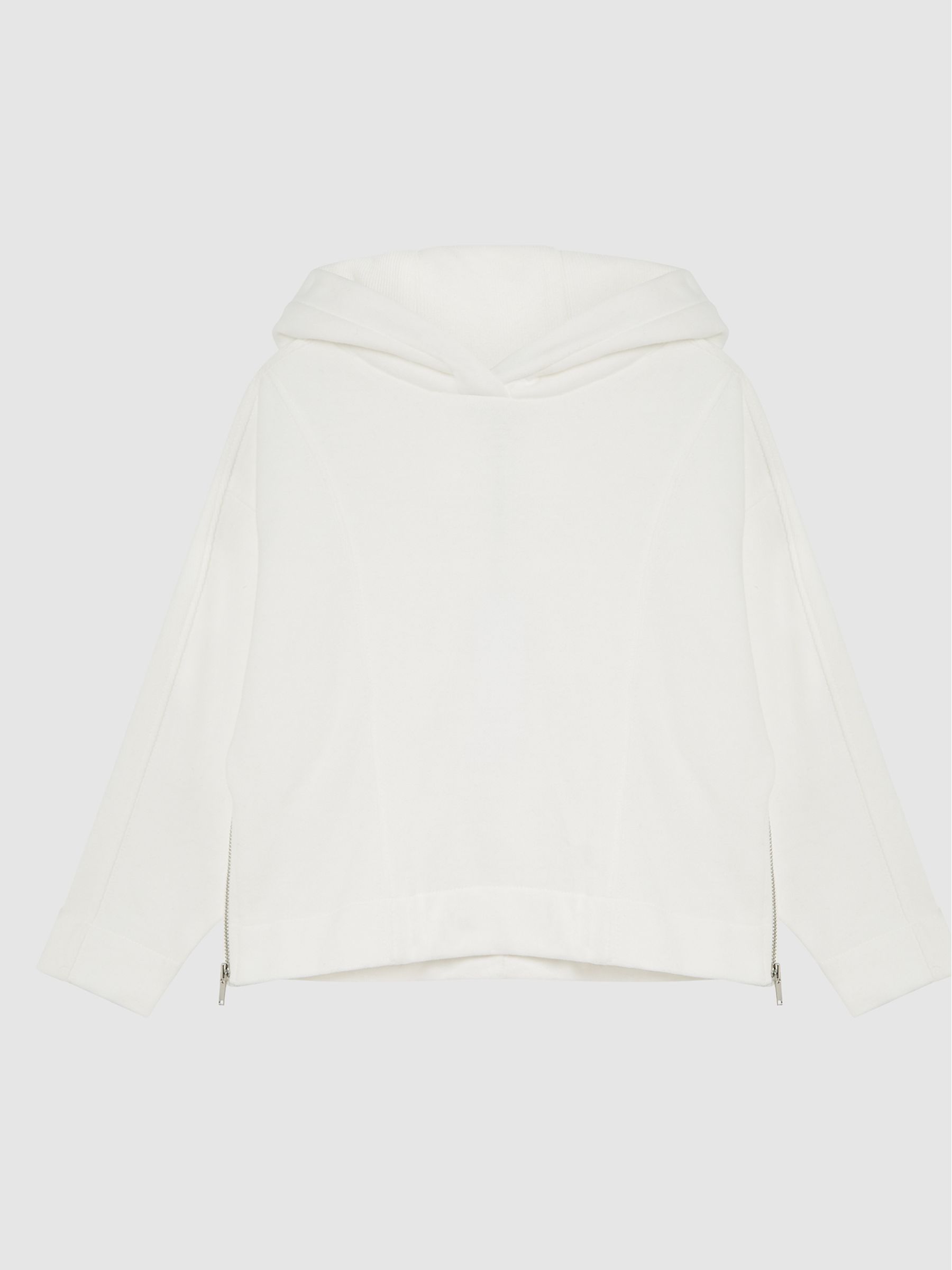 Jersey Hoodie in White - Image 2 of 7