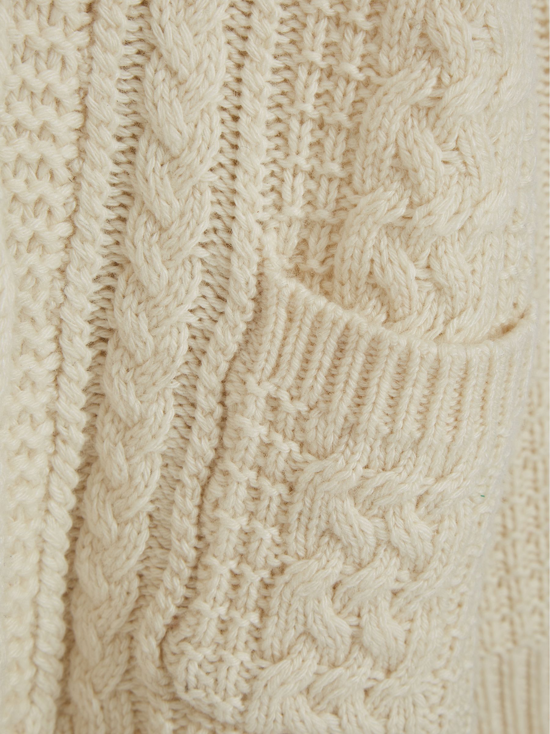 Shawl Collar Cashmere Mix Cardigan in Cream - Image 6 of 6