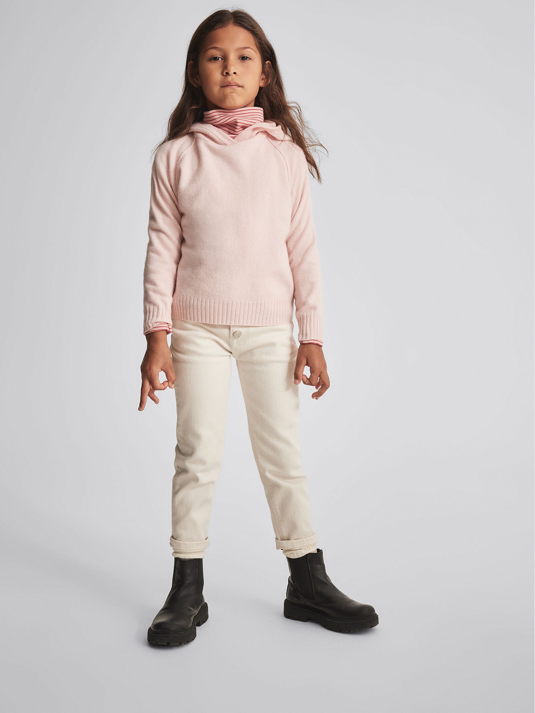 Wool Cashmere Blend Hoodie in Pink - Image 1 of 6