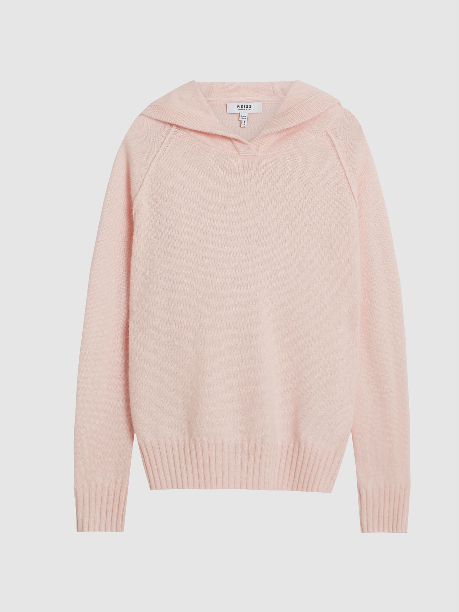 Wool Cashmere Blend Hoodie in Pink - Image 2 of 6