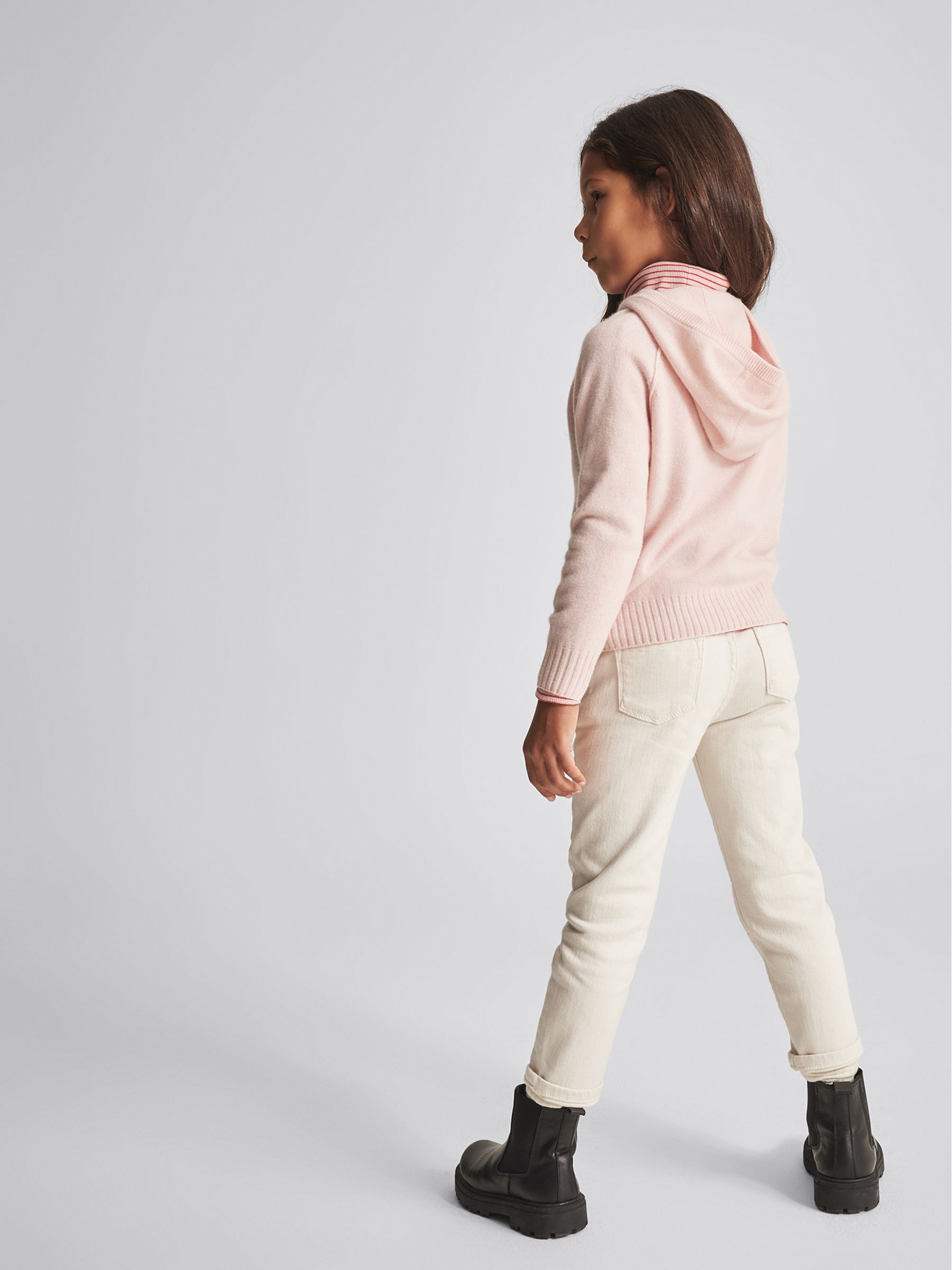 Wool Cashmere Blend Hoodie in Pink - Image 5 of 6