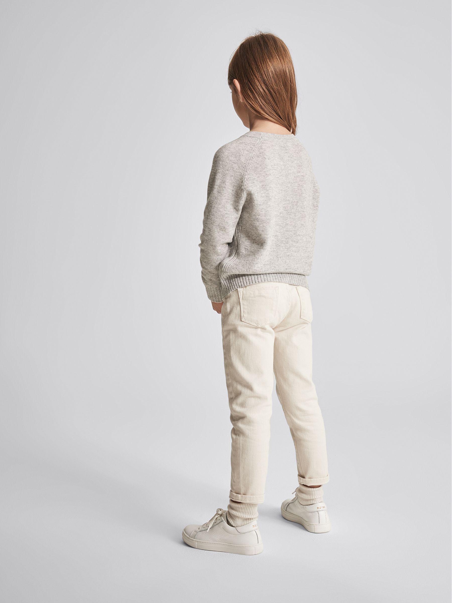 Wool Cashmere Blend Jumper in Grey Marl - Image 5 of 6