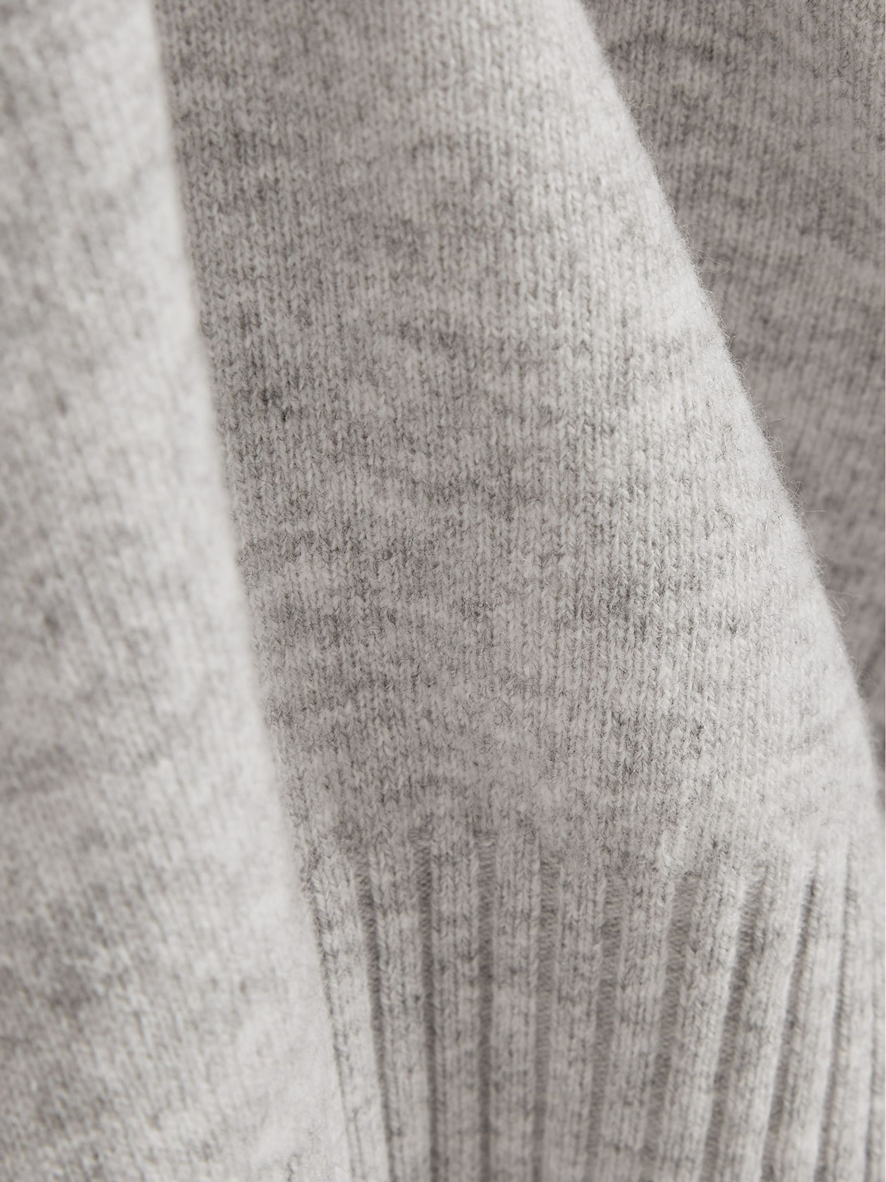 Wool Cashmere Blend Jumper in Grey Marl - Image 6 of 6