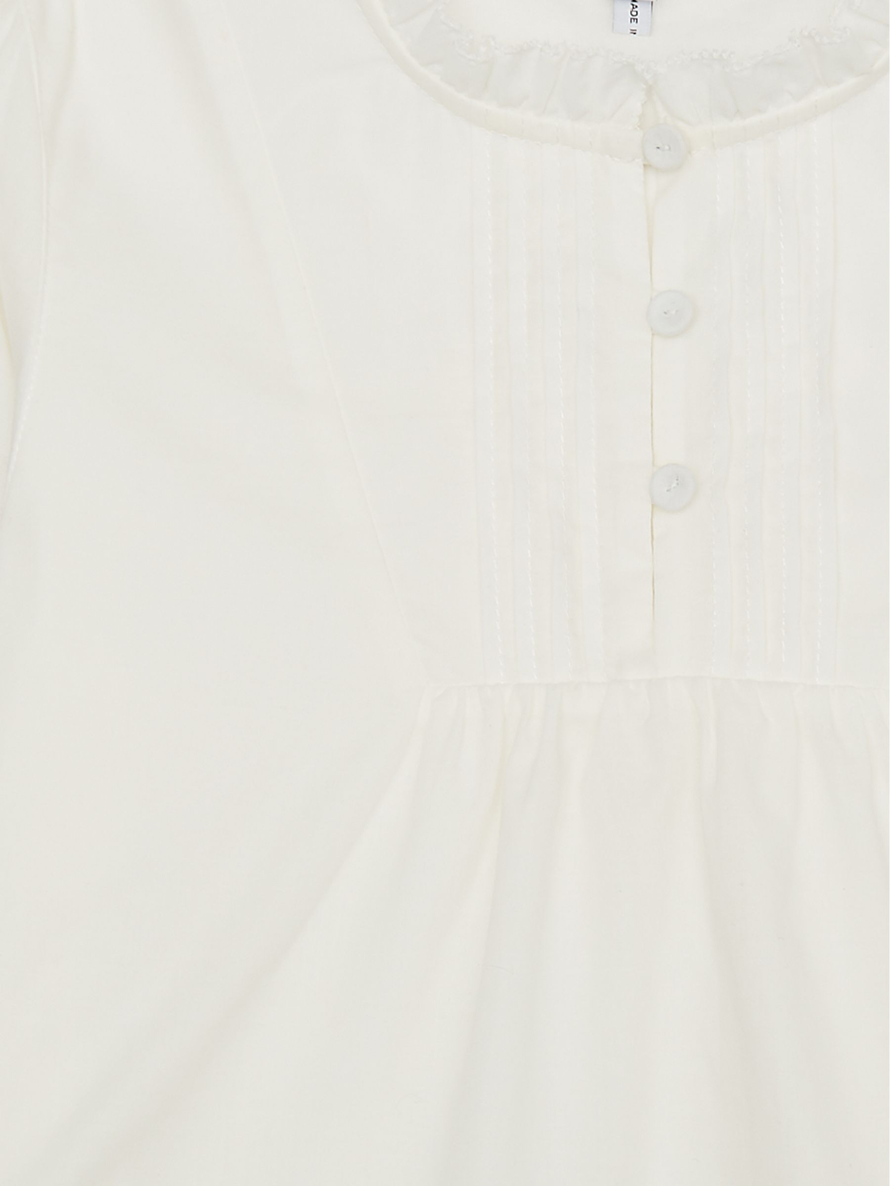Kanten katoenen poplin top in wit - Afbeelding 6 van 6