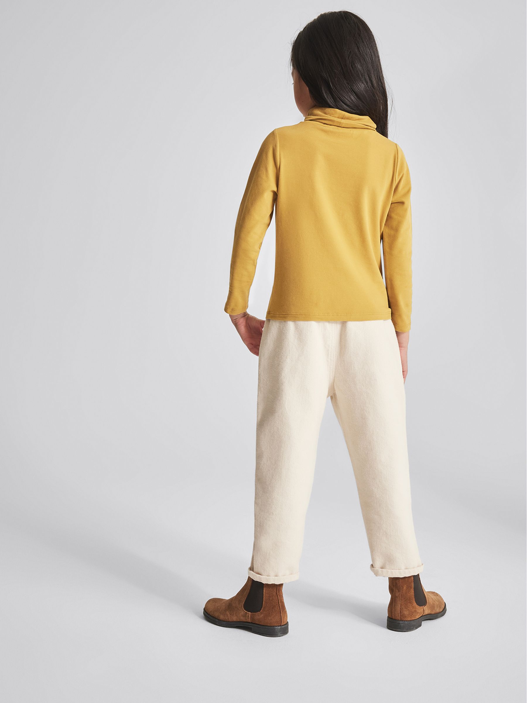 Roll Neck Top in Ochre - Image 5 of 6