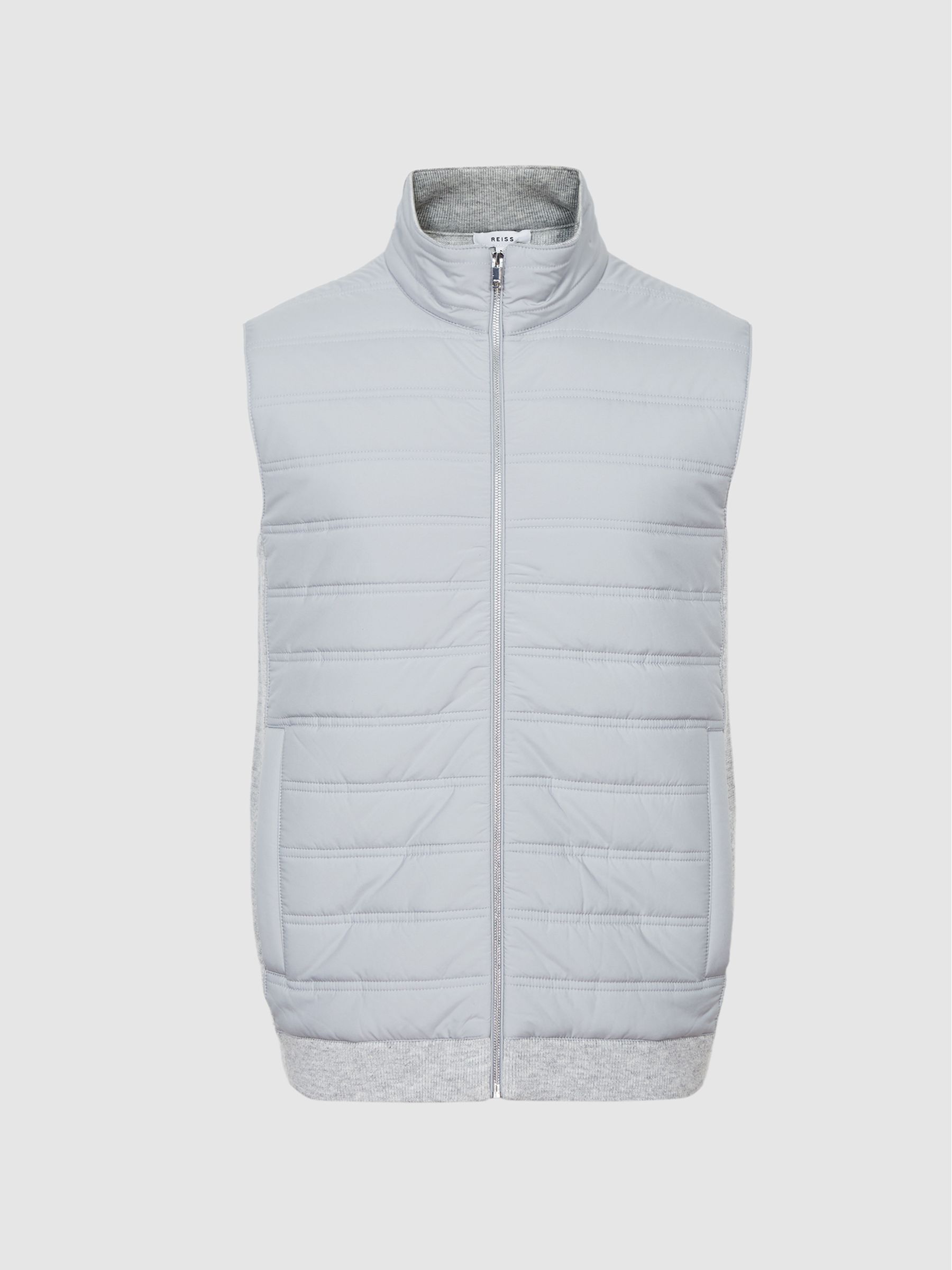Quilted Gilet in Soft Grey - Image 2 of 5
