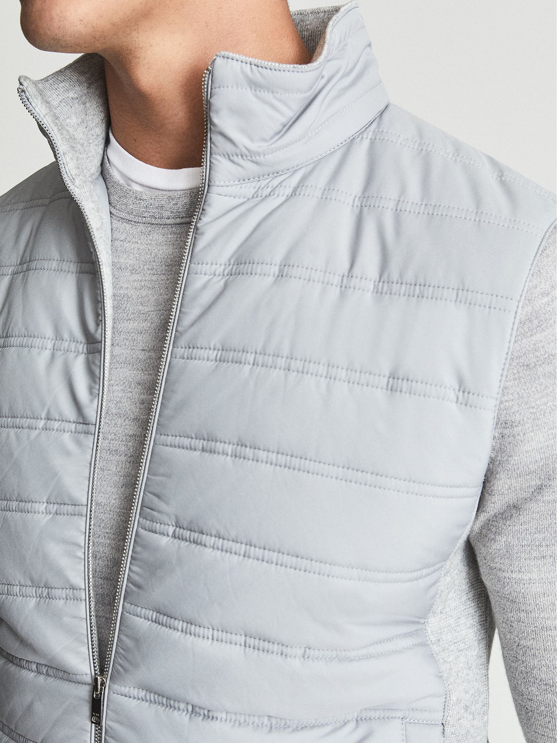 Quilted Gilet in Soft Grey - Image 4 of 5