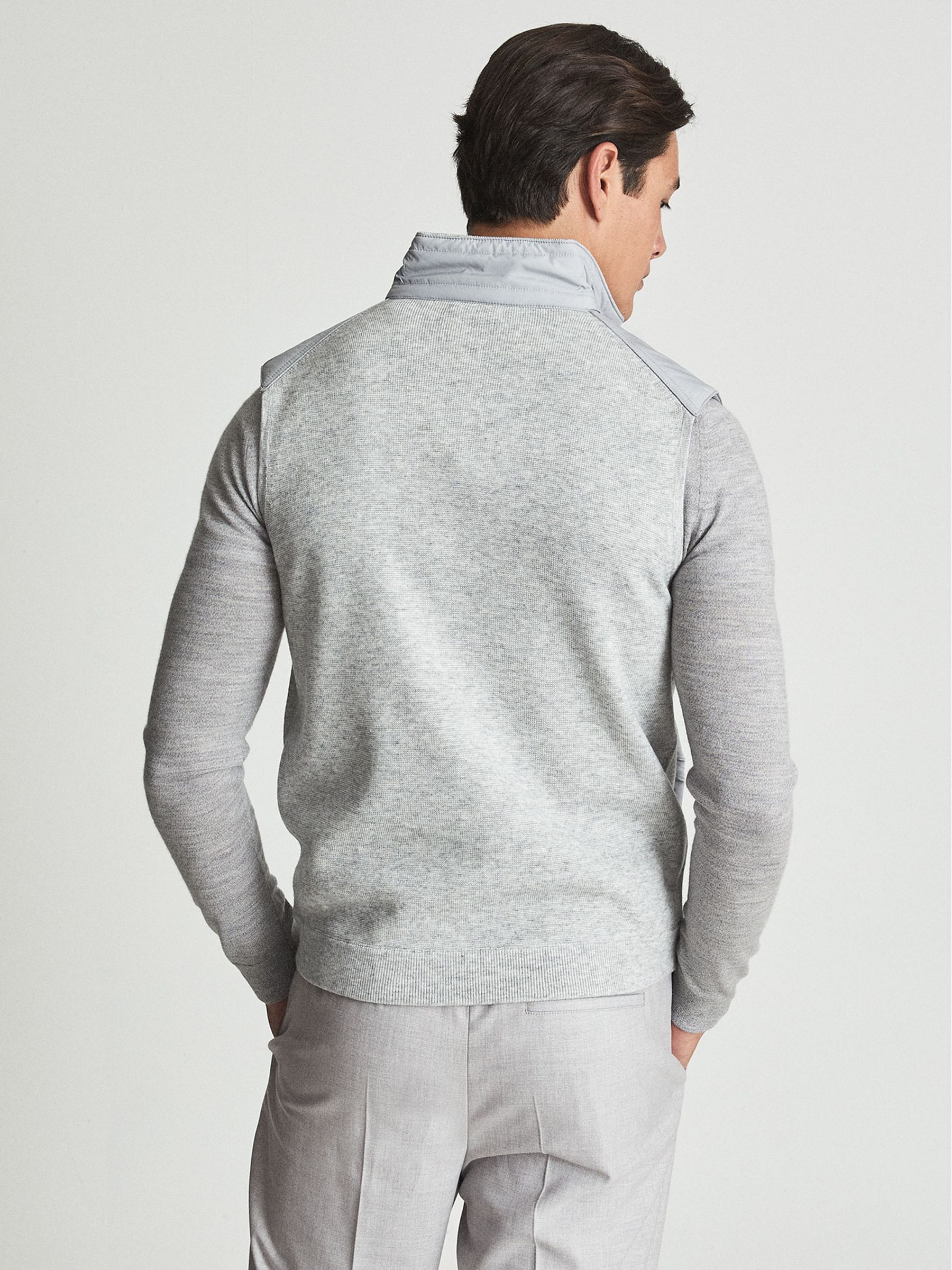 Quilted Gilet in Soft Grey - Image 5 of 5