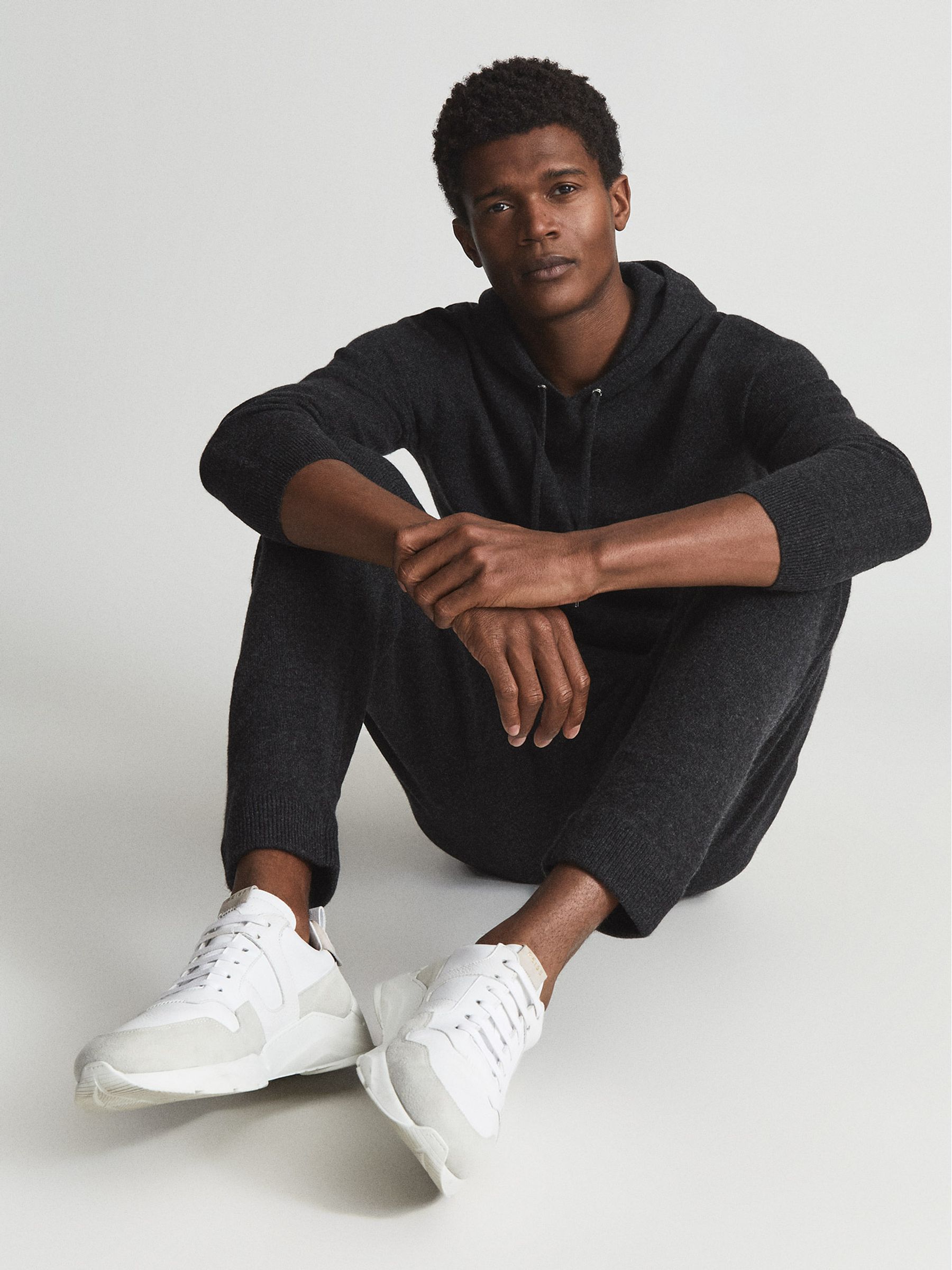 Cashmere Blend Joggers in Charcoal - Image 1 of 5