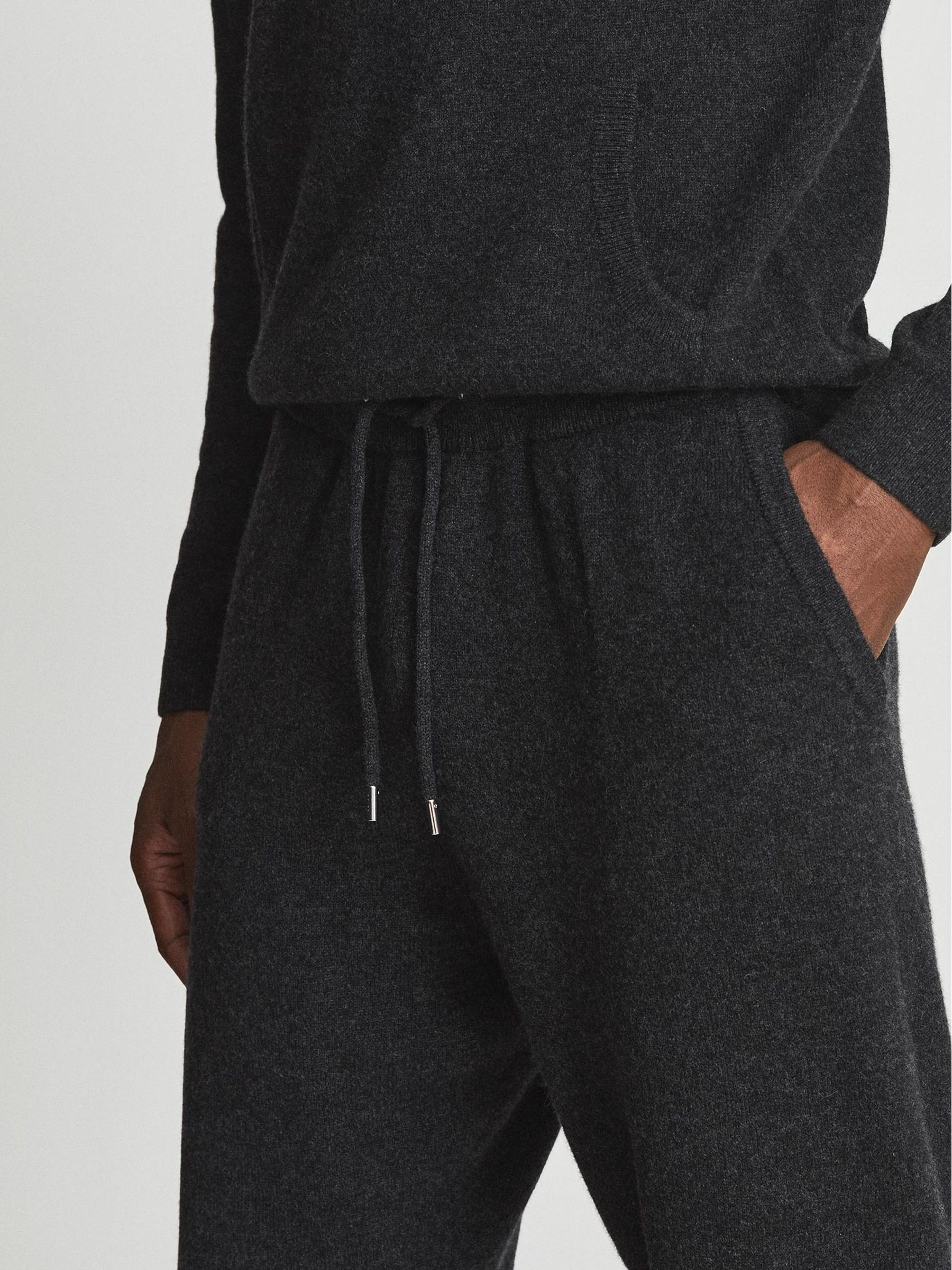Cashmere Blend Joggers in Charcoal - Image 3 of 5