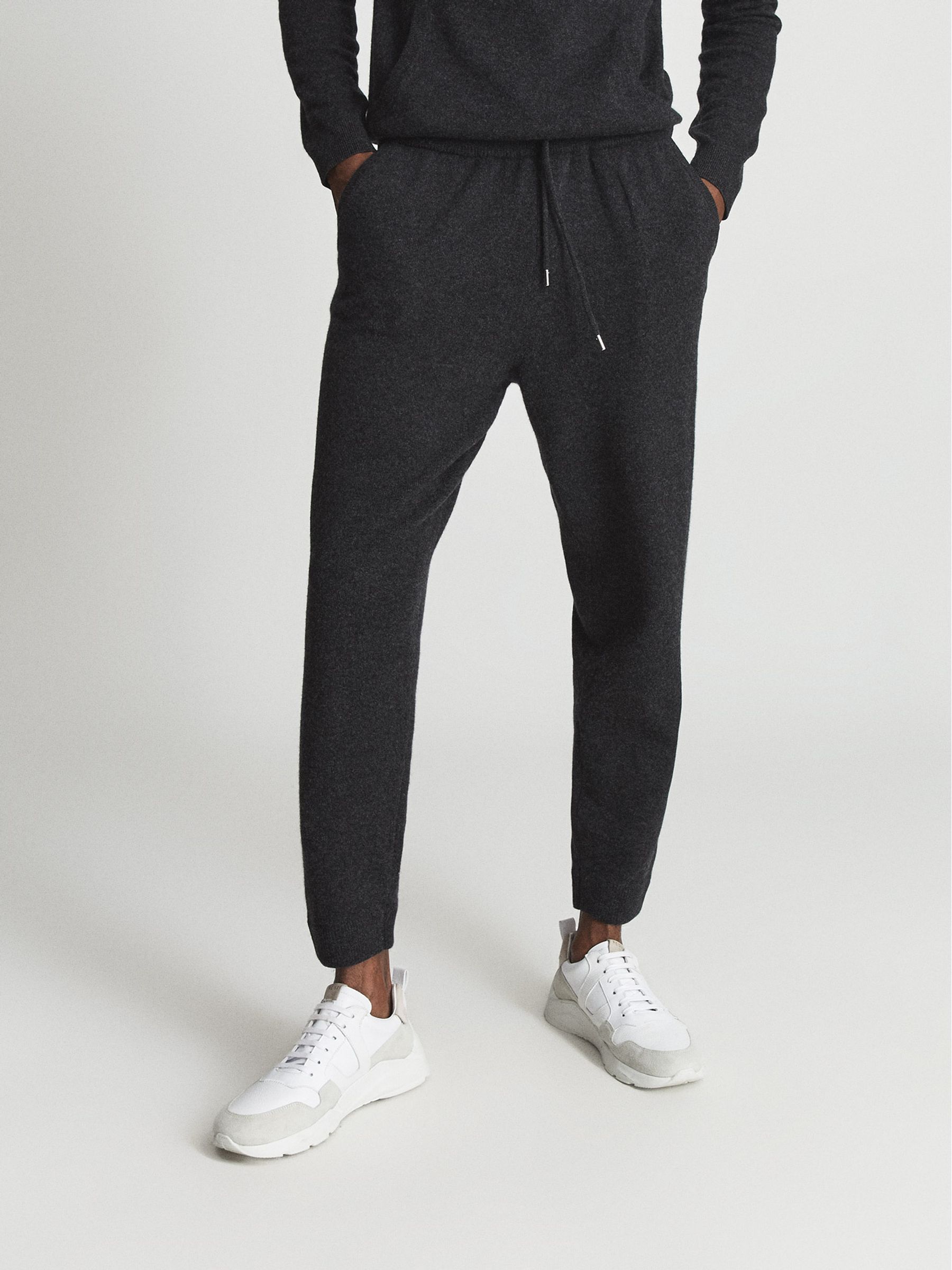 Cashmere Blend Joggers in Charcoal - Image 4 of 5