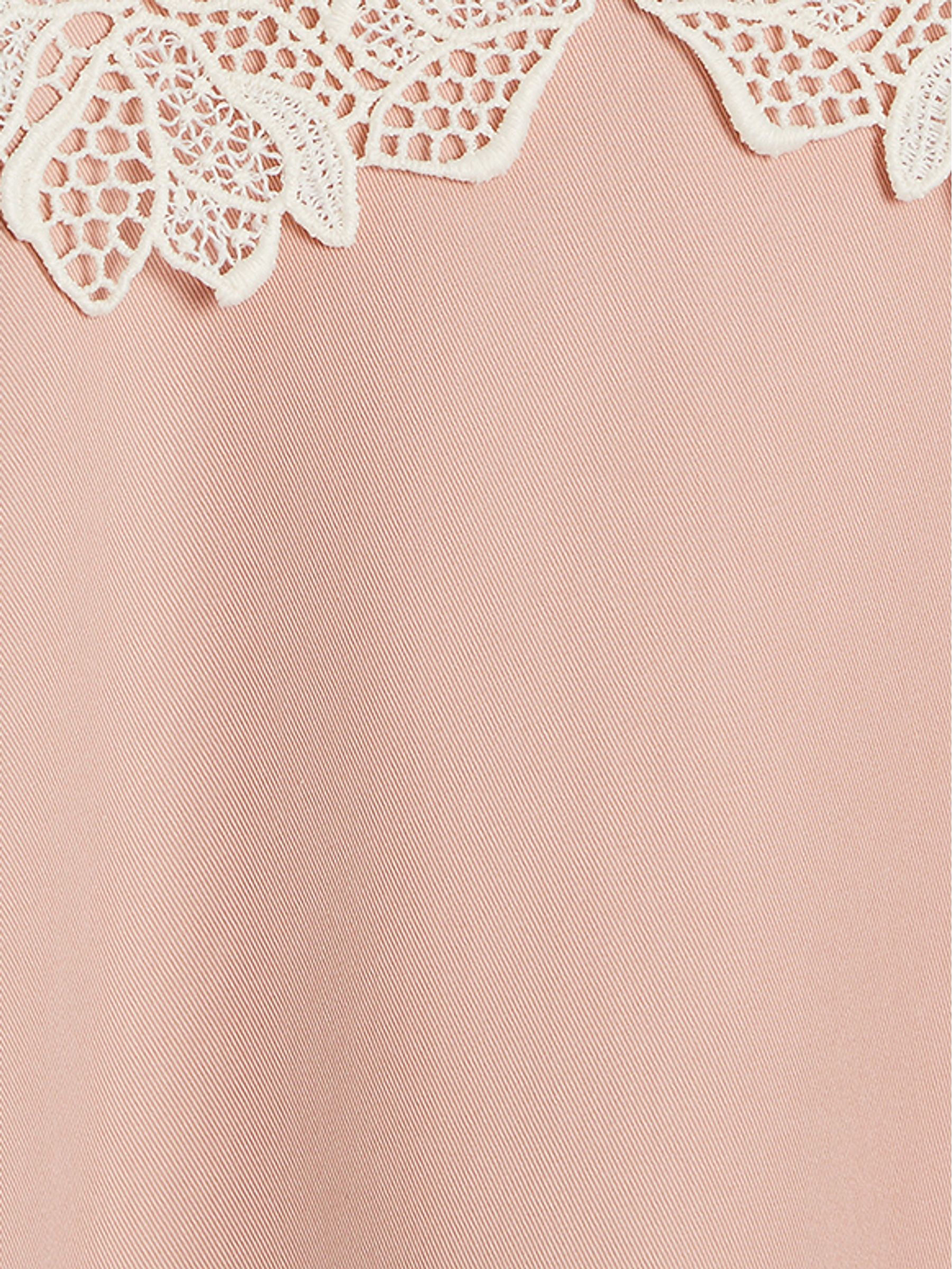 Lace Trim Mini Dress in Pink - Image 6 of 6