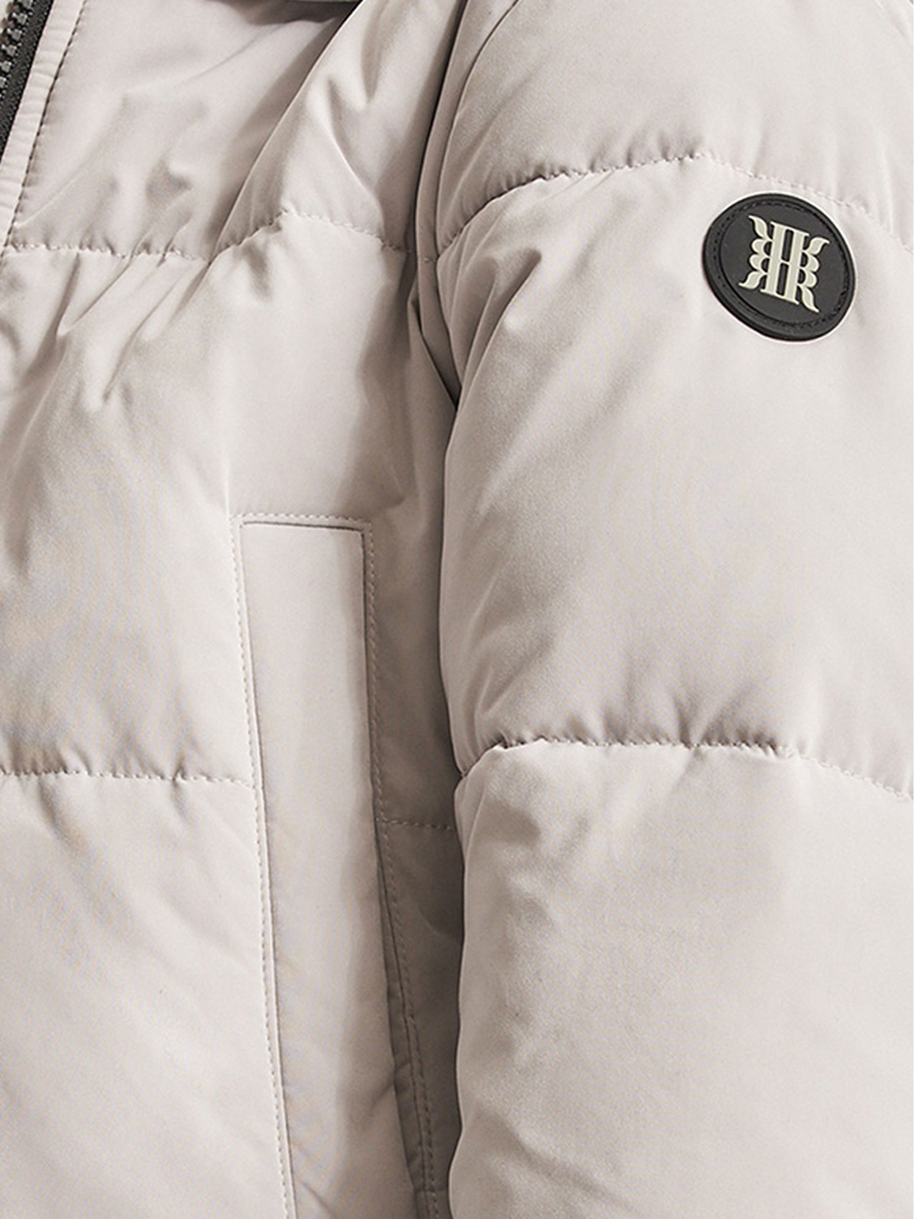 Hooded Puffer Jacket in Silver - 圖片 6/7