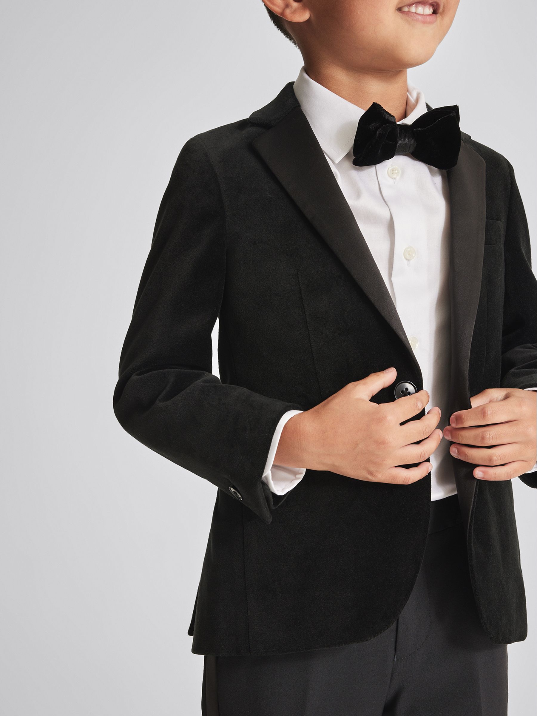 Velvet Bow Tie in Black - Image 3 of 4