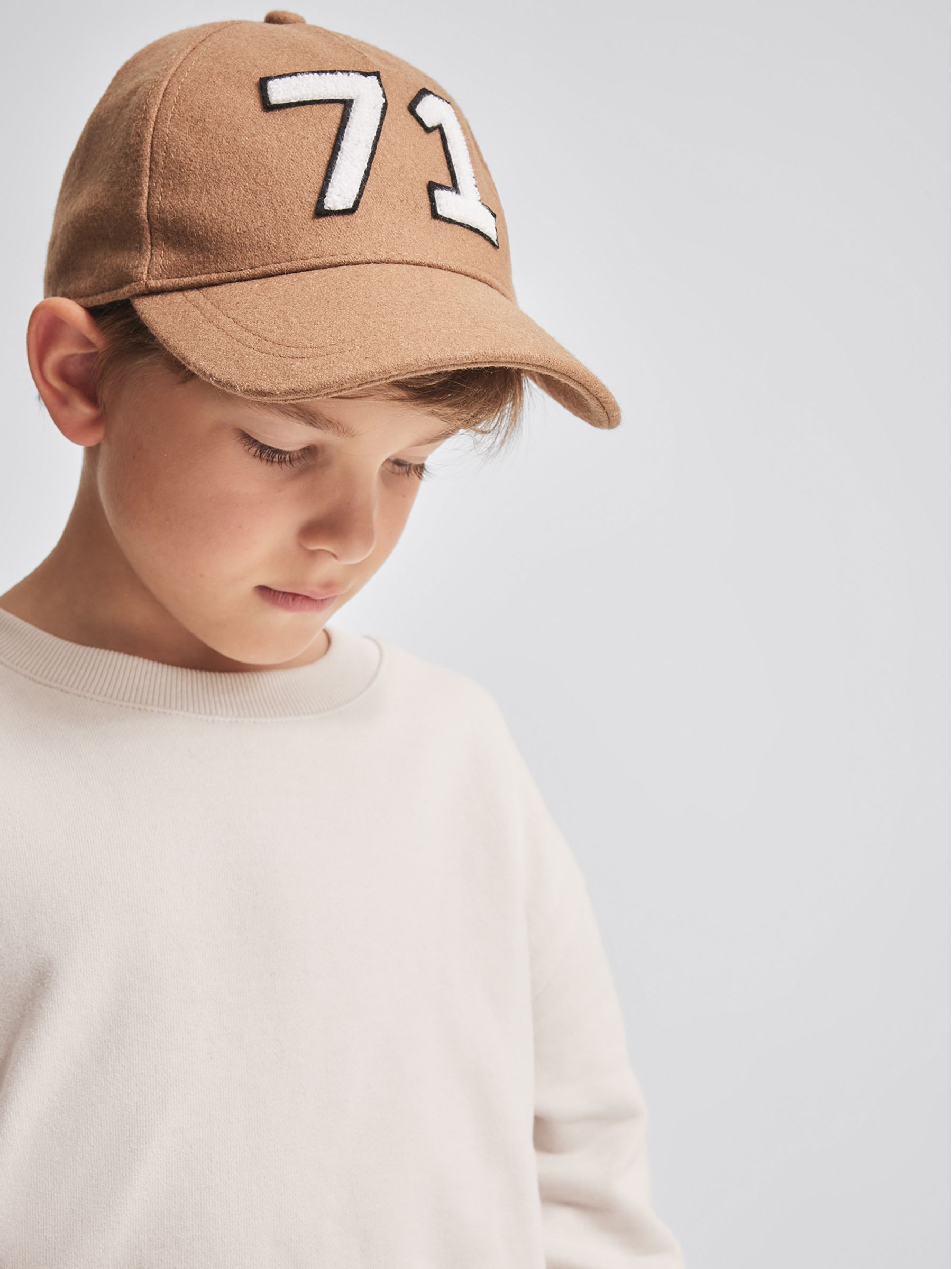 Felted Cap in Camel - Image 3 of 6