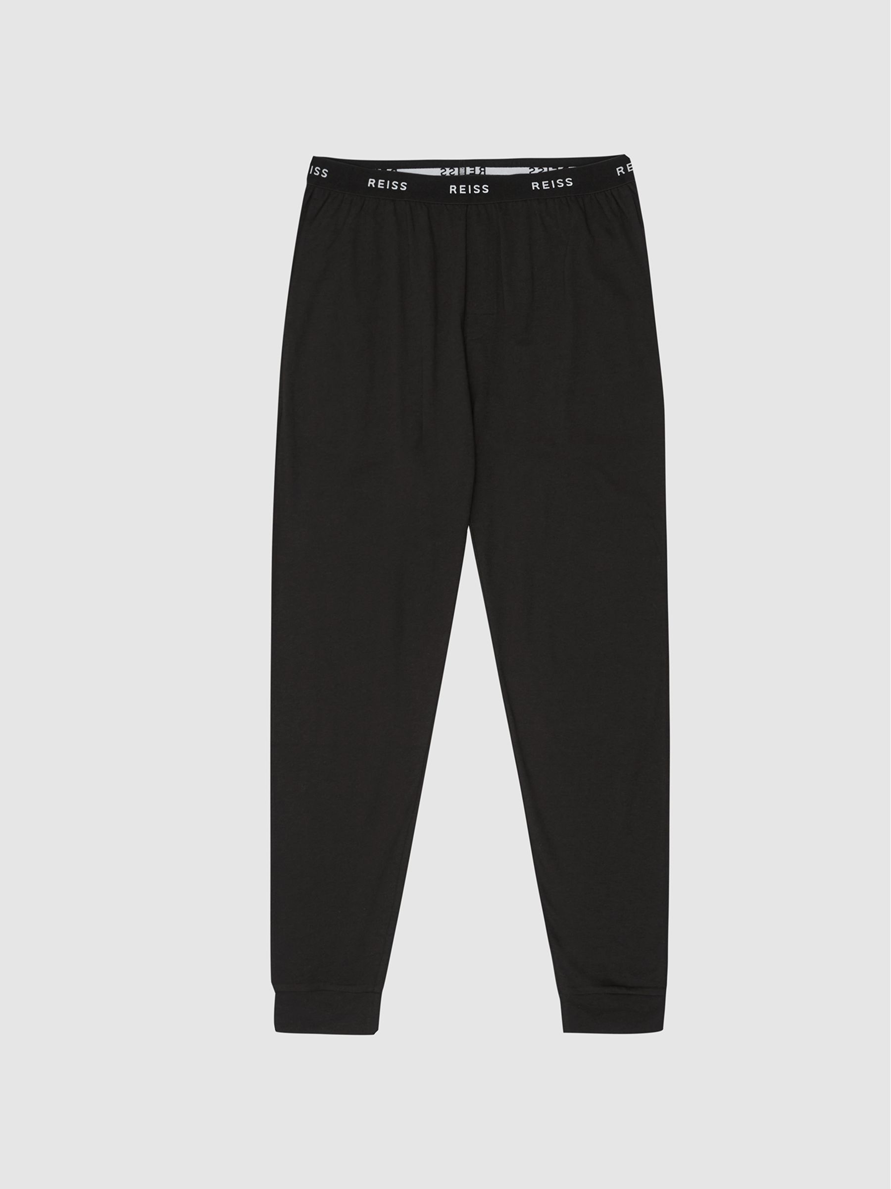 Organic Cotton Nightwear Joggers in Black - Image 2 of 5