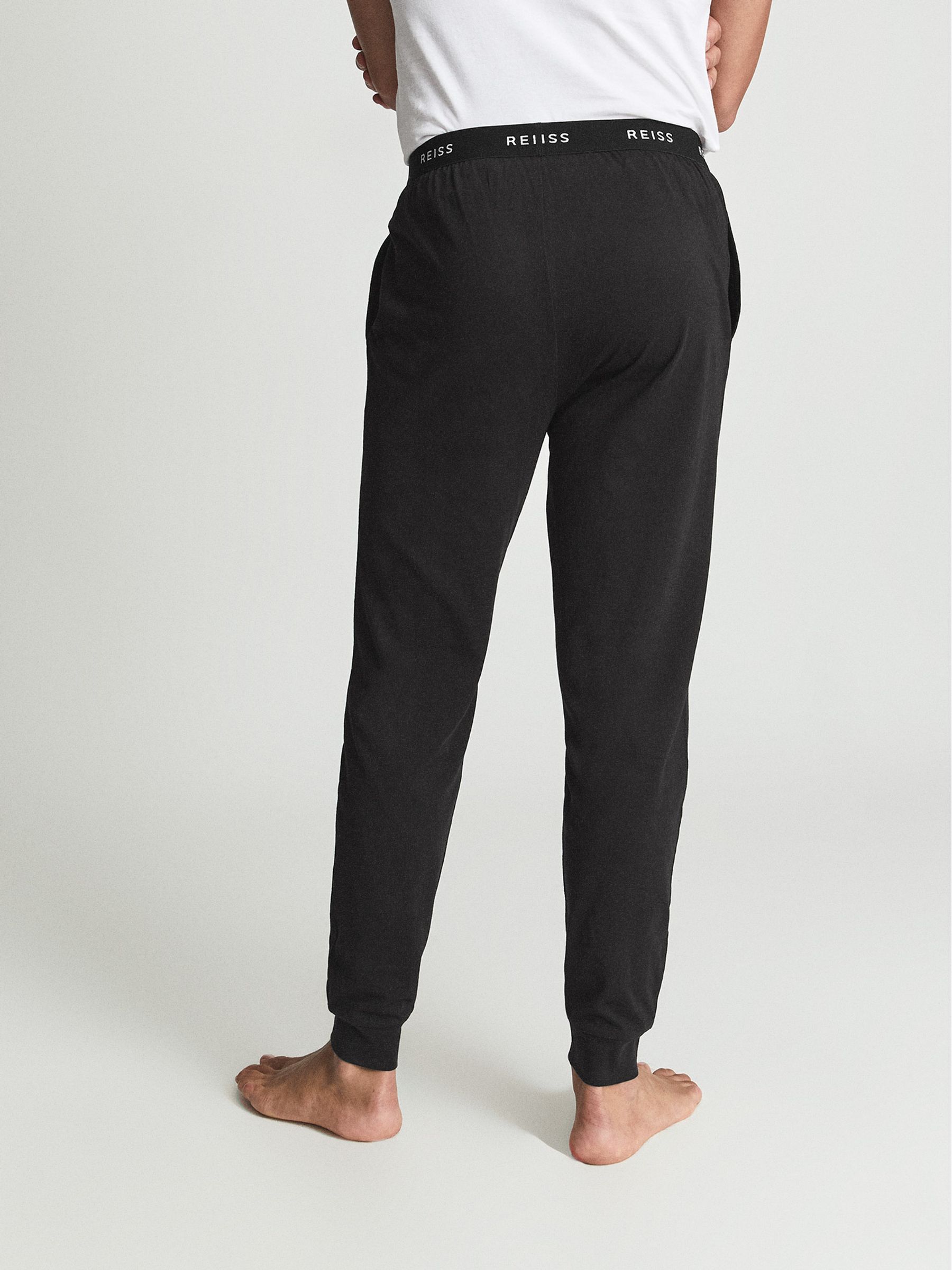 Organic Cotton Nightwear Joggers in Black - Image 5 of 5