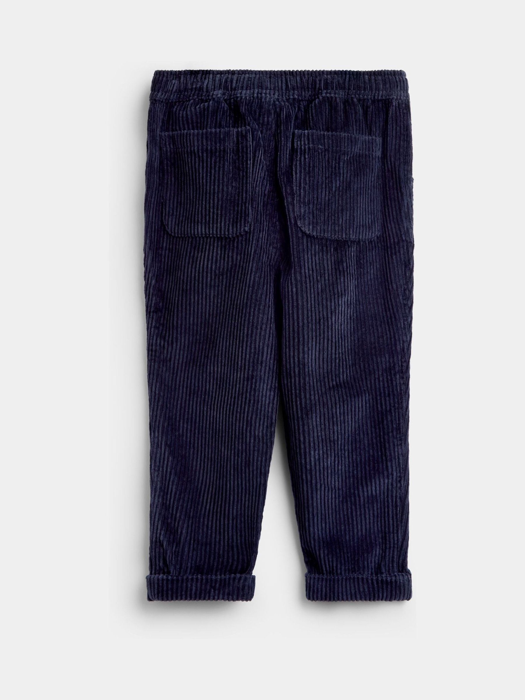 Navy Blue Cord Pull-Up Trousers - Image 2 of 4