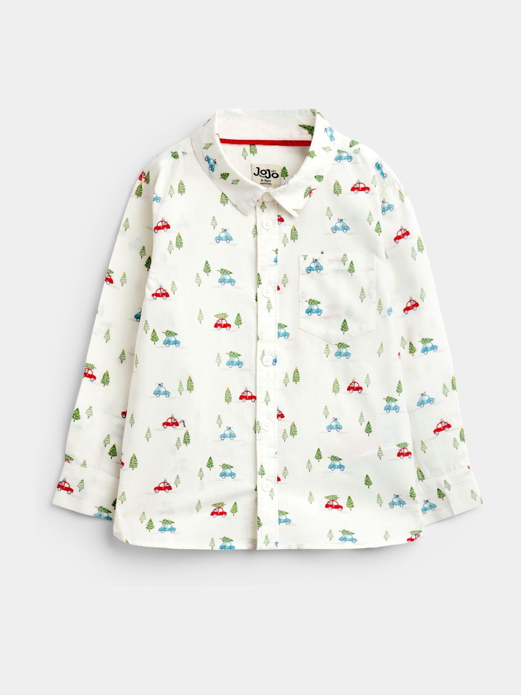 Dark Green Christmas Car Print Shirt & Cord Trousers Set - Image 2 of 7