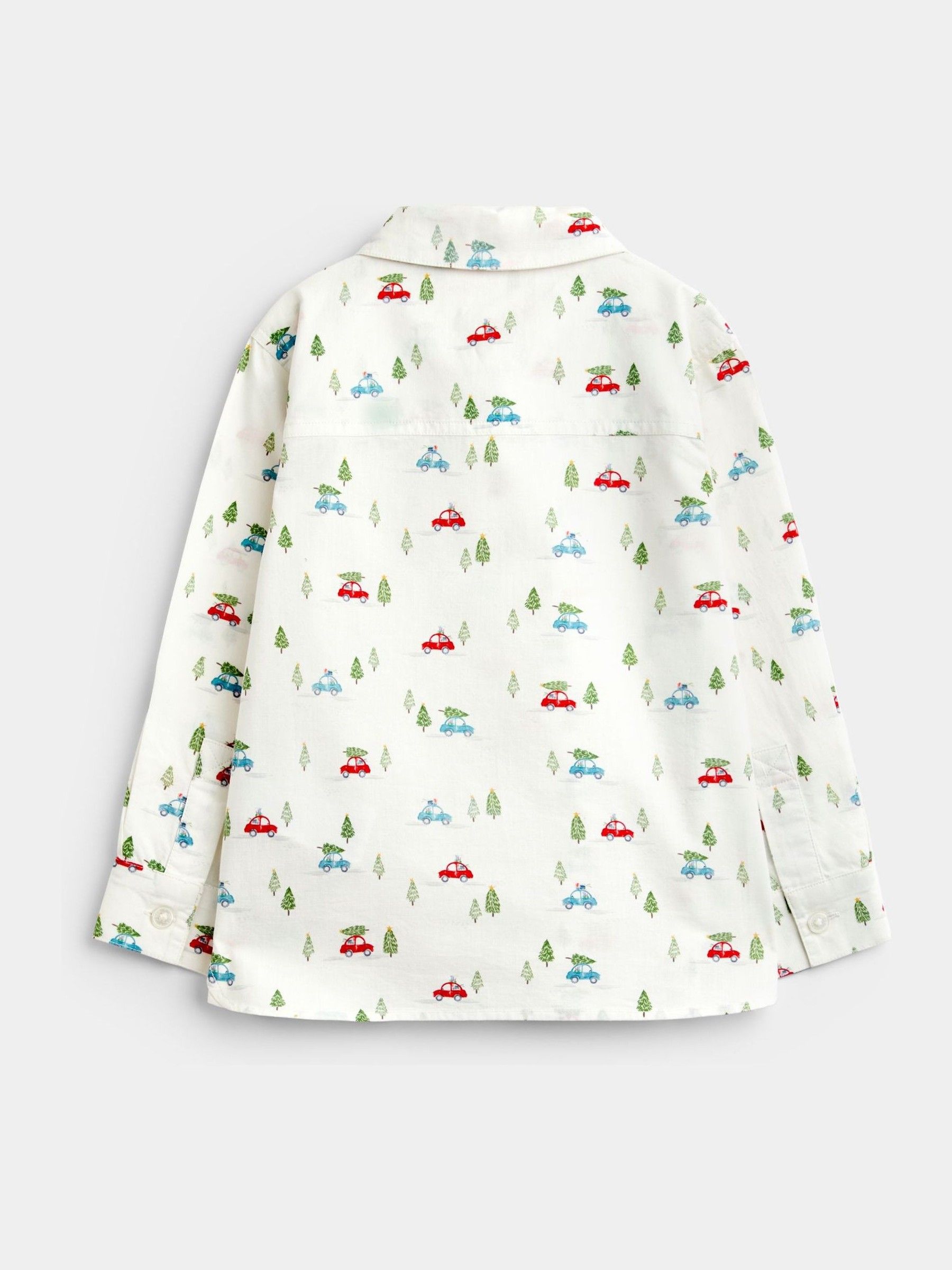 Dark Green Christmas Car Print Shirt & Cord Trousers Set - Image 3 of 7