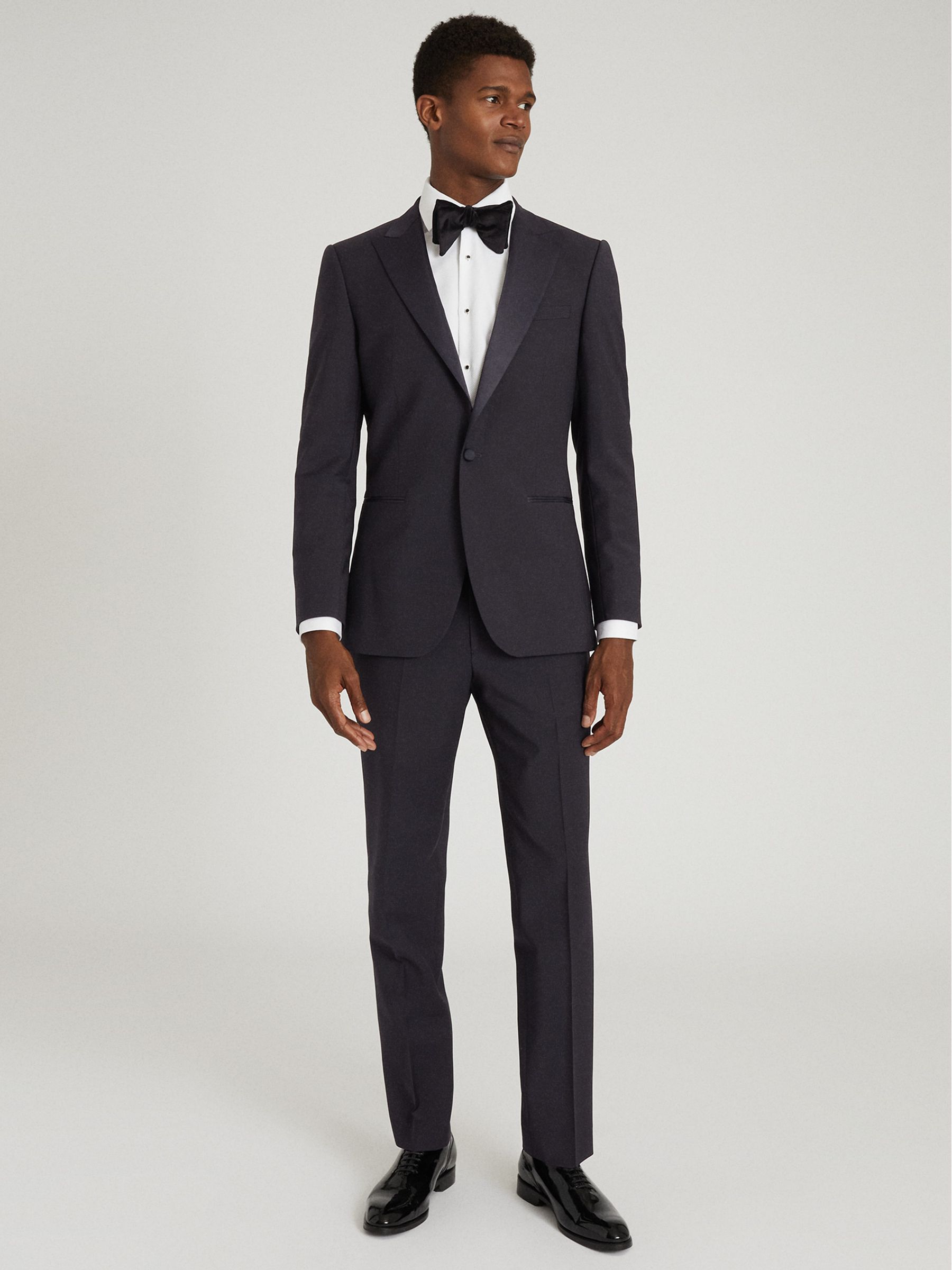 Modern Fit Performance Dinner Jacket in Navy - Image 1 of 5