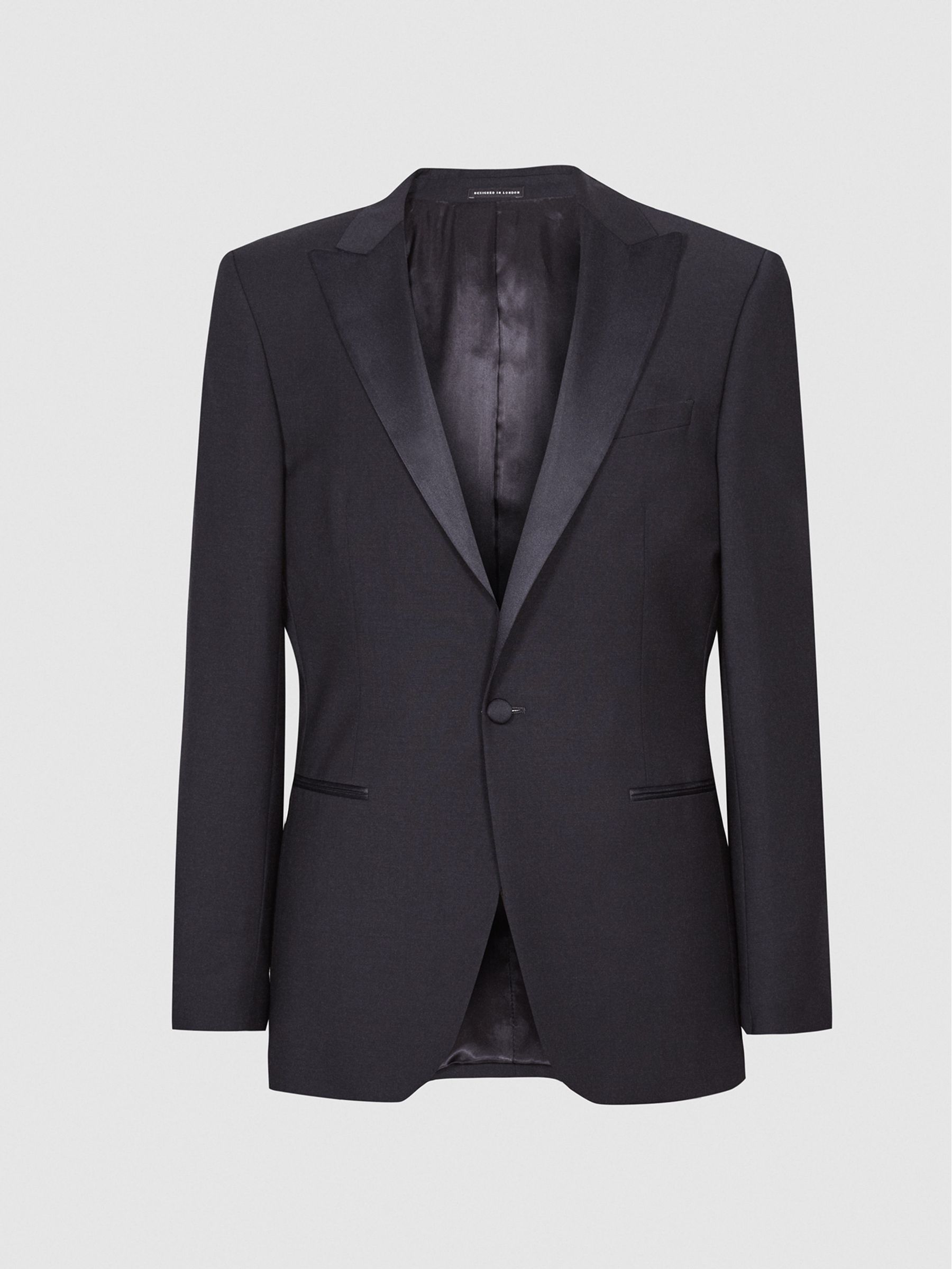 Modern Fit Performance Dinner Jacket in Navy - Image 2 of 5
