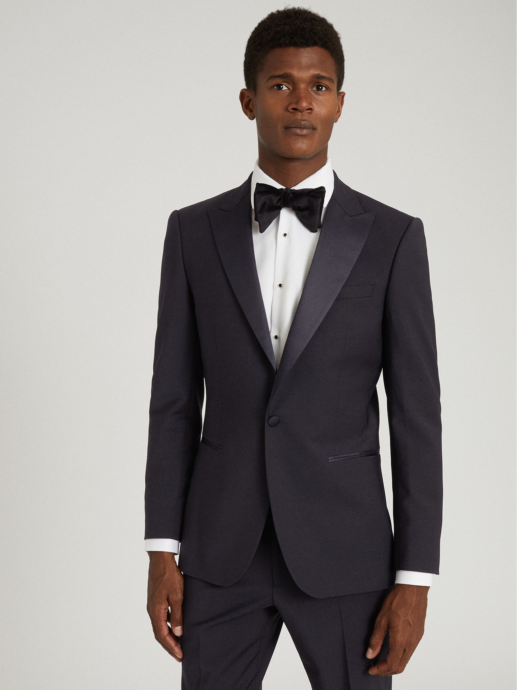 Modern Fit Performance Dinner Jacket in Navy - Image 3 of 5