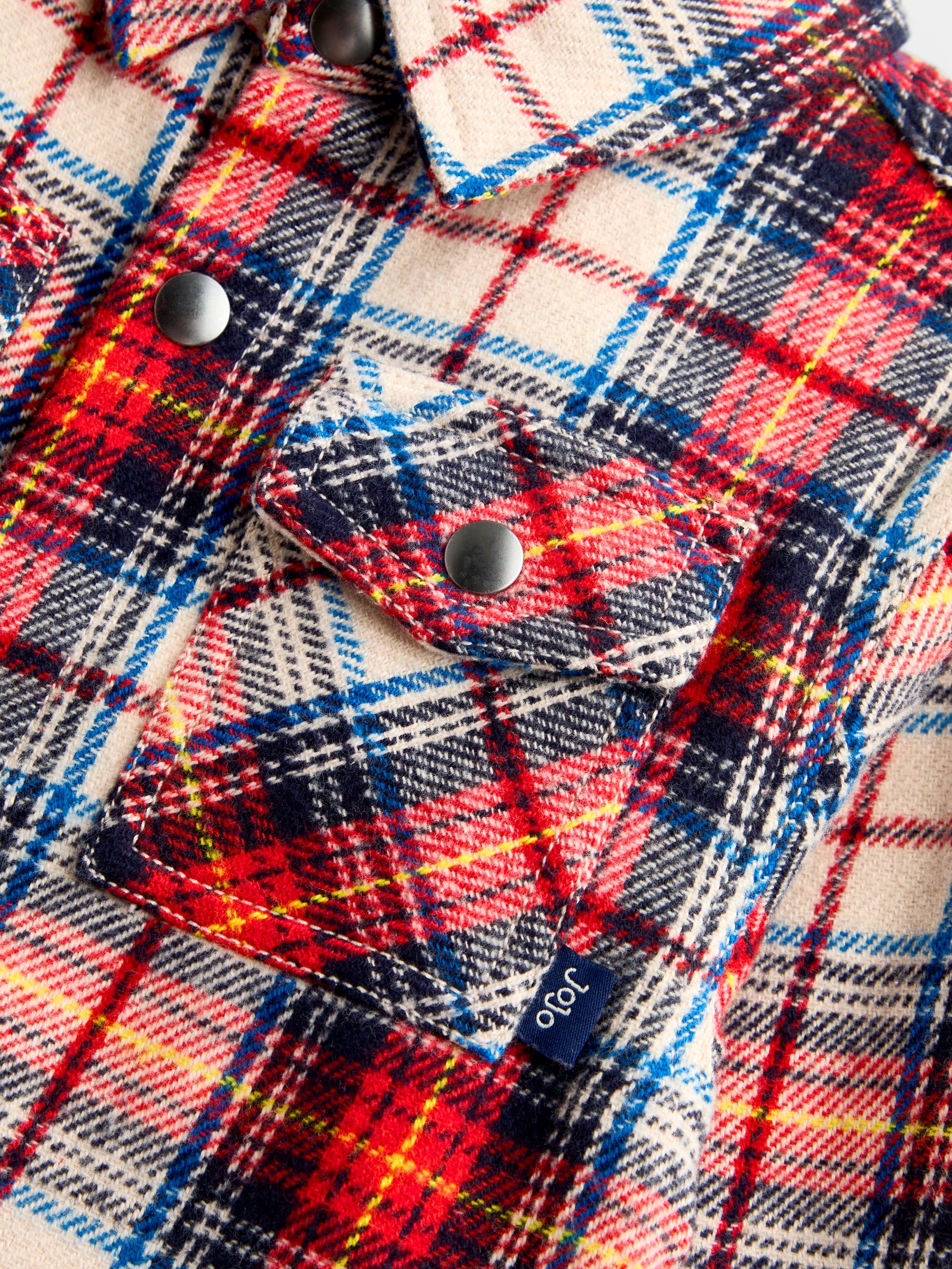 Red Check Brushed Shacket & T-Shirt Set - Image 9 of 9