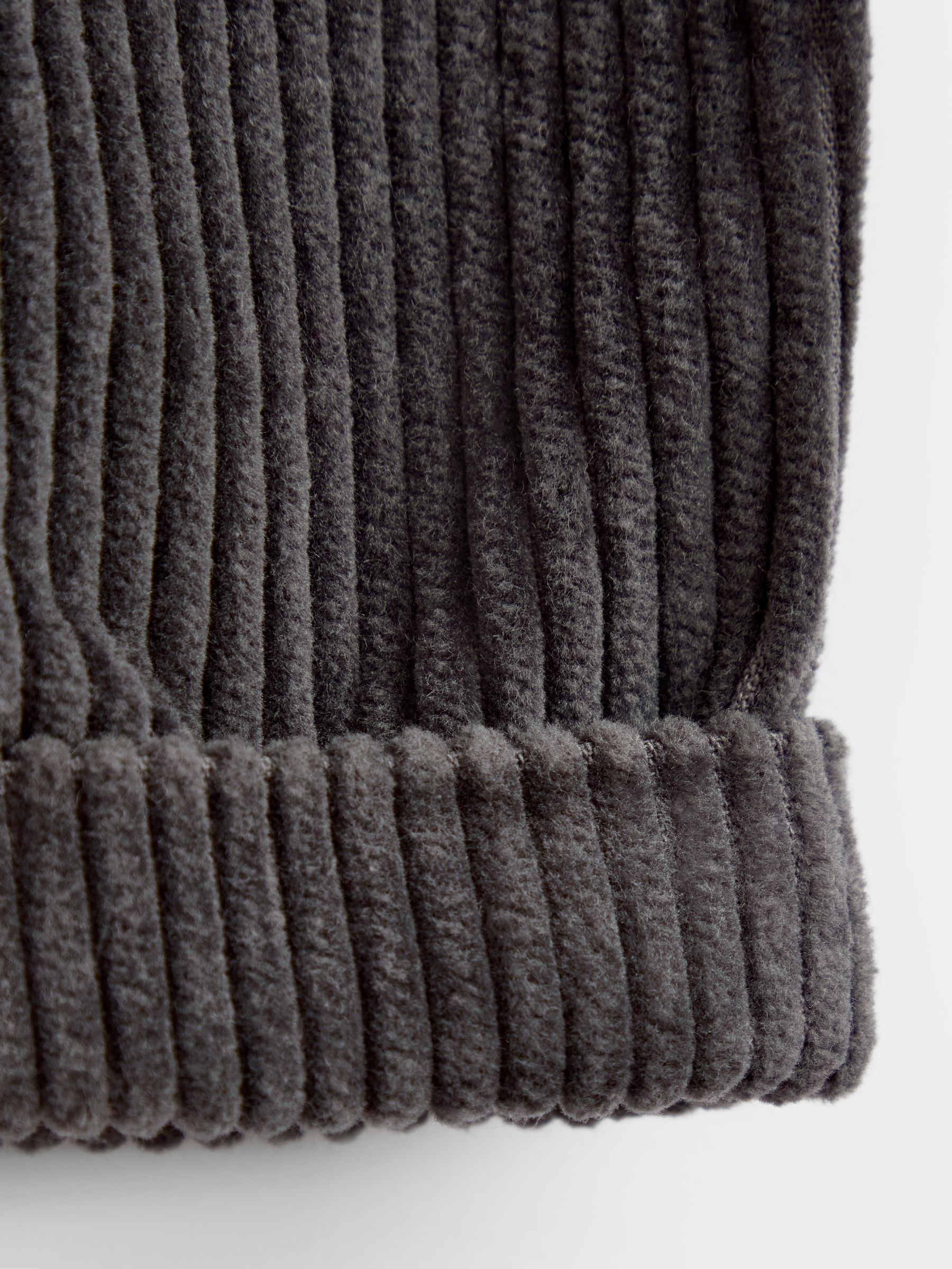 Charcoal Grey Cord Pull-Up Trousers - Image 3 of 4