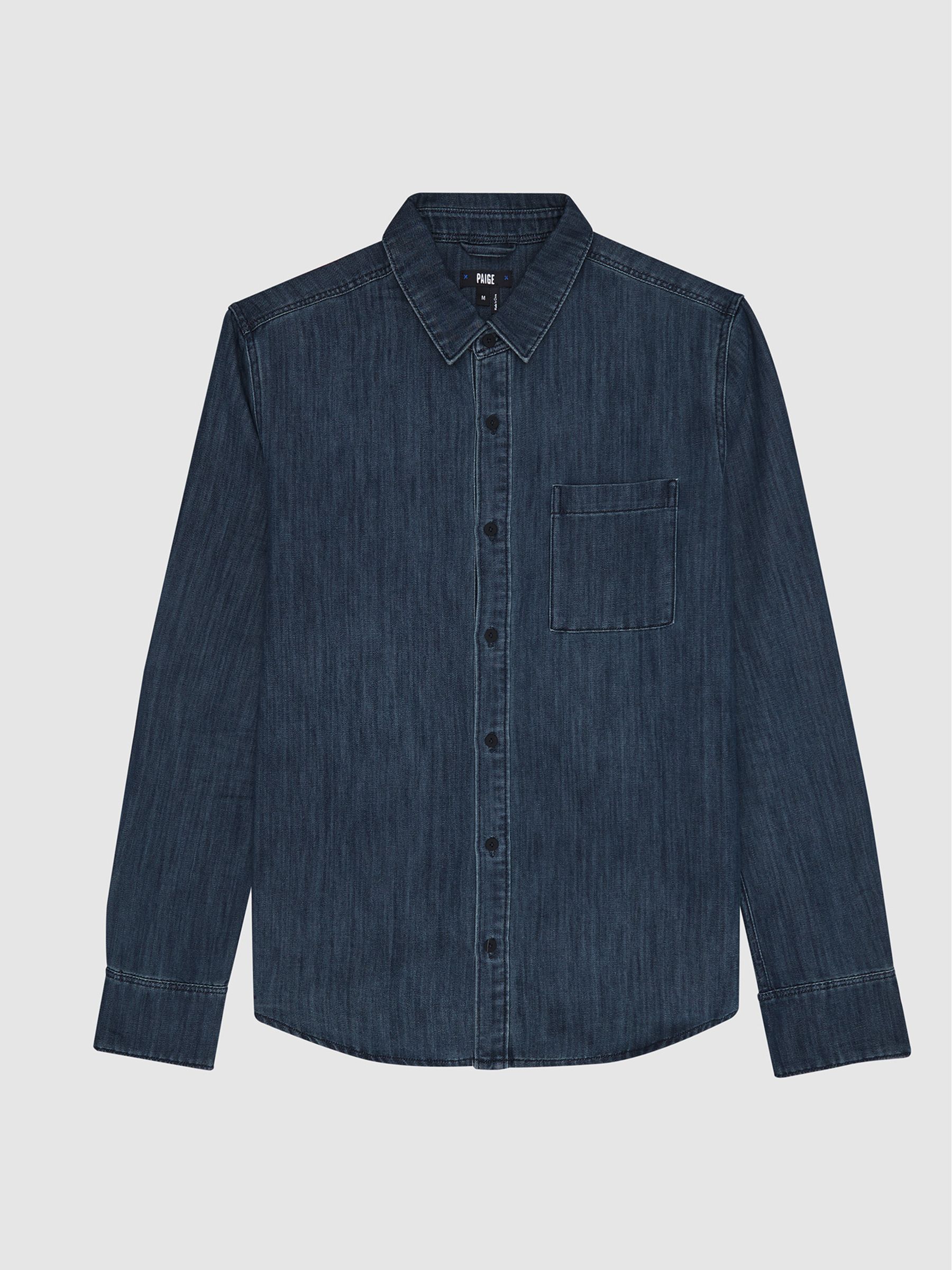 Paige Denim Shirt in Dark Indigo - Image 2 of 6