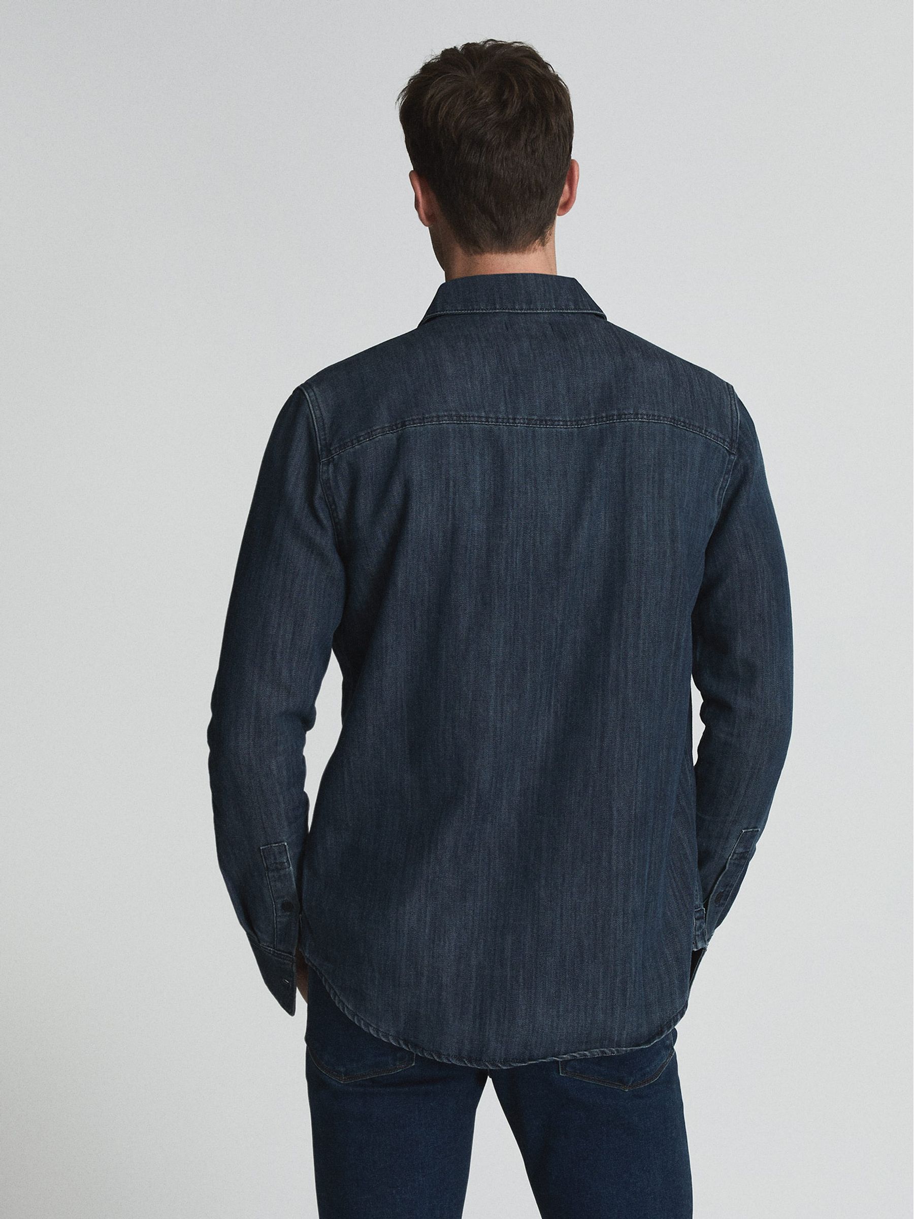 Paige Denim Shirt in Dark Indigo - Image 5 of 6