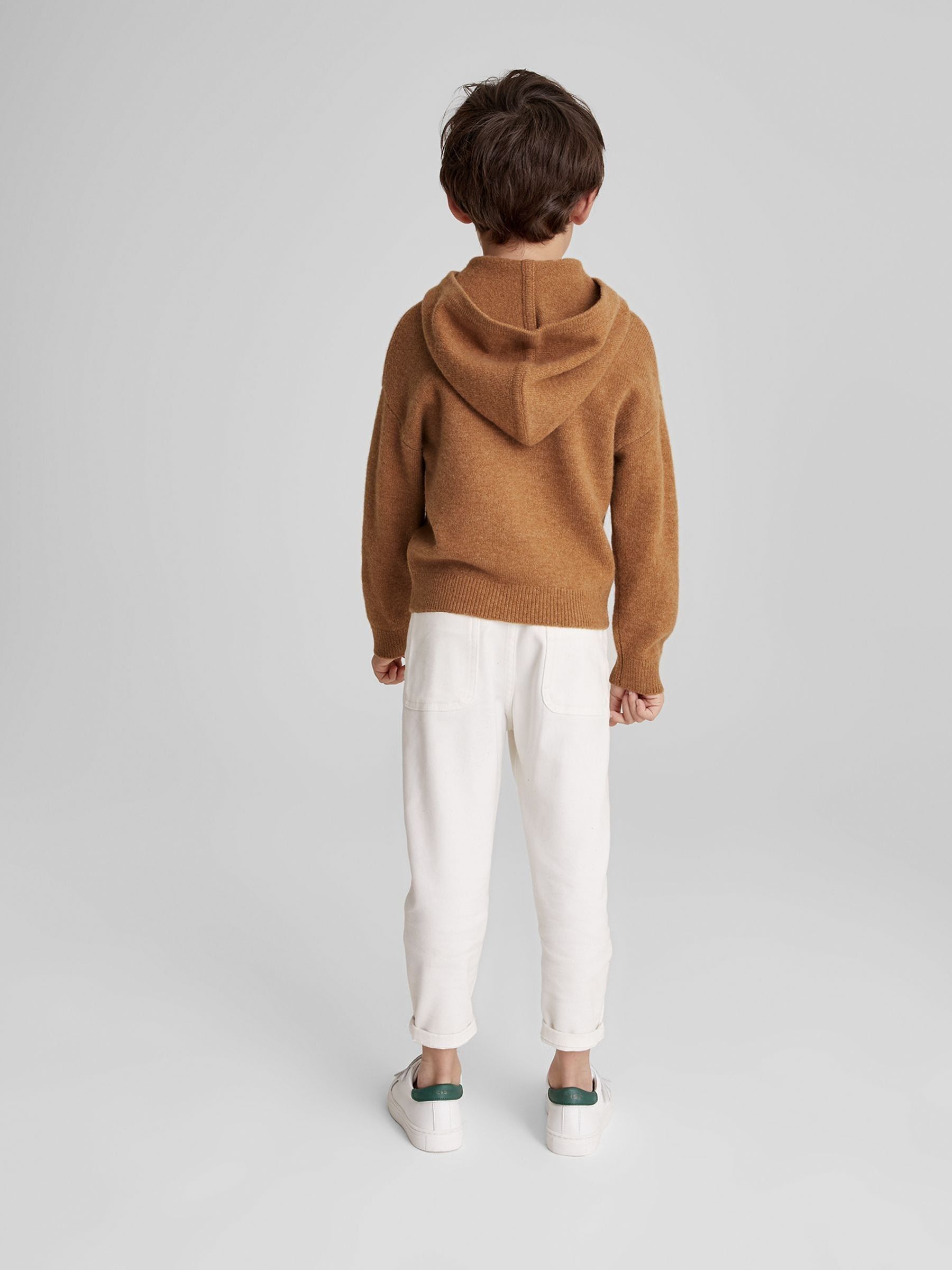 Merino Wool Hoodie in Camel - Image 5 of 6