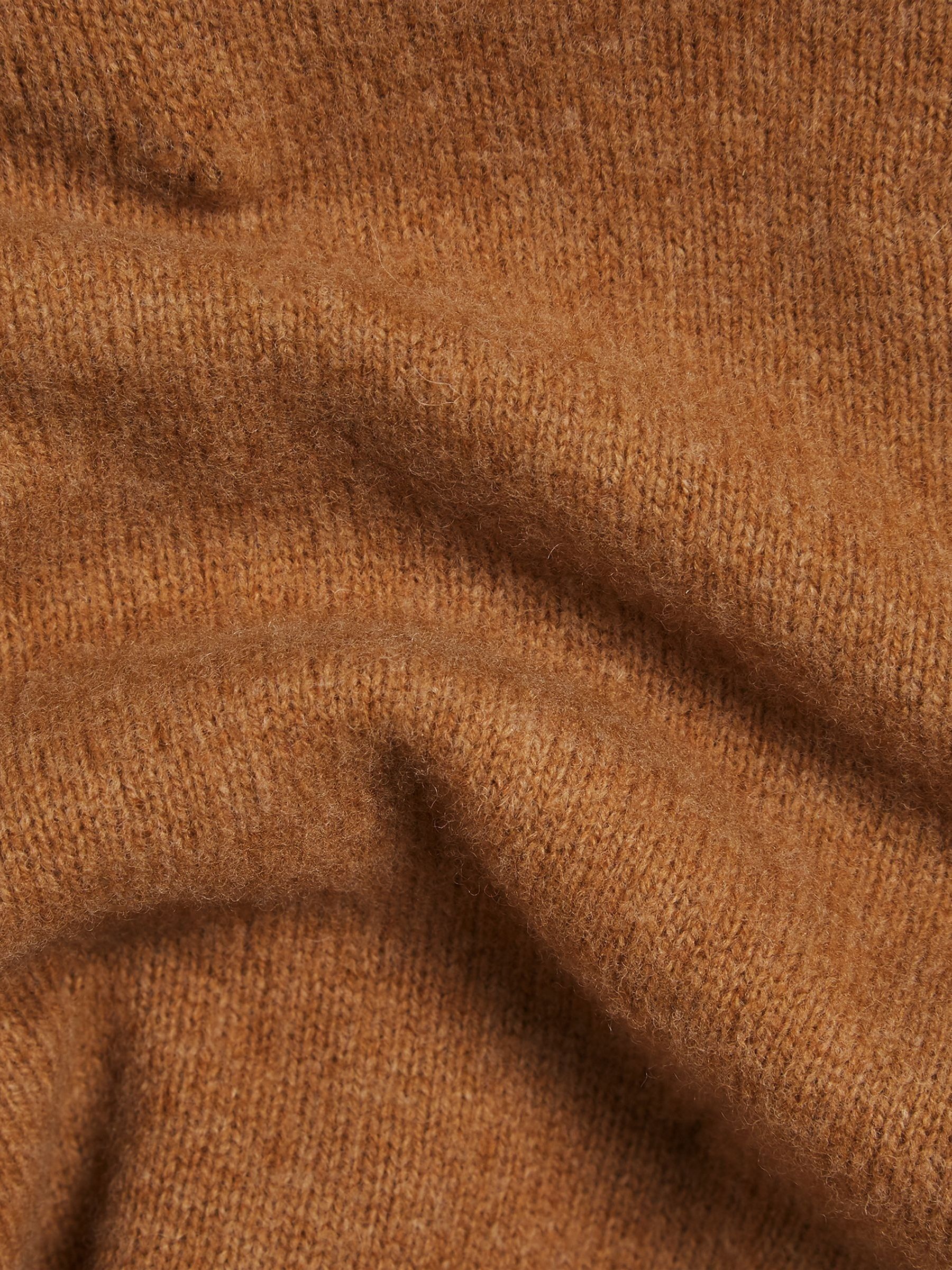 Merino Wool Hoodie in Camel - Image 6 of 6