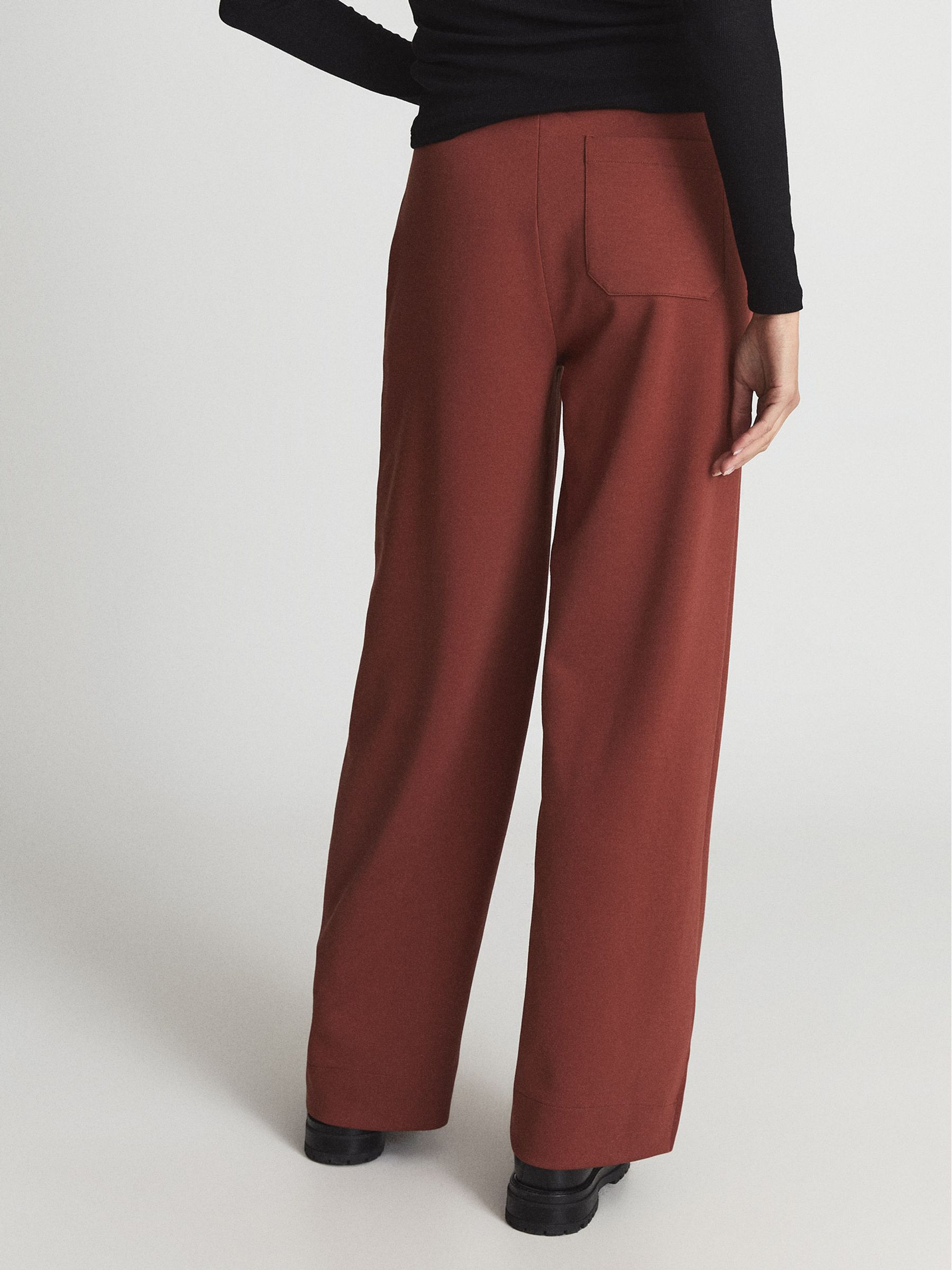 Wide Leg Joggers in Rust - Image 5 of 7