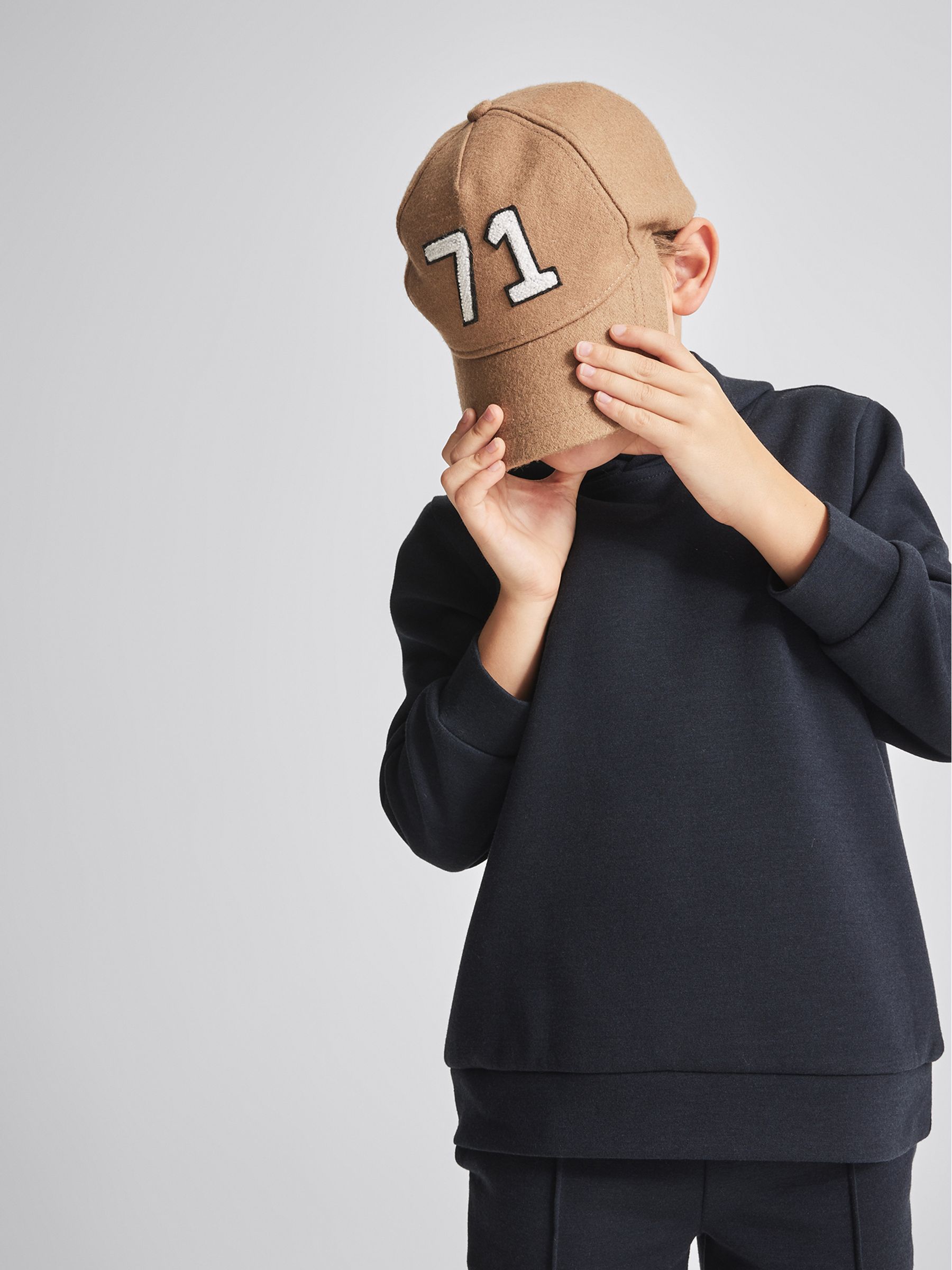 Jersey Hoodie in Navy - Image 4 of 7