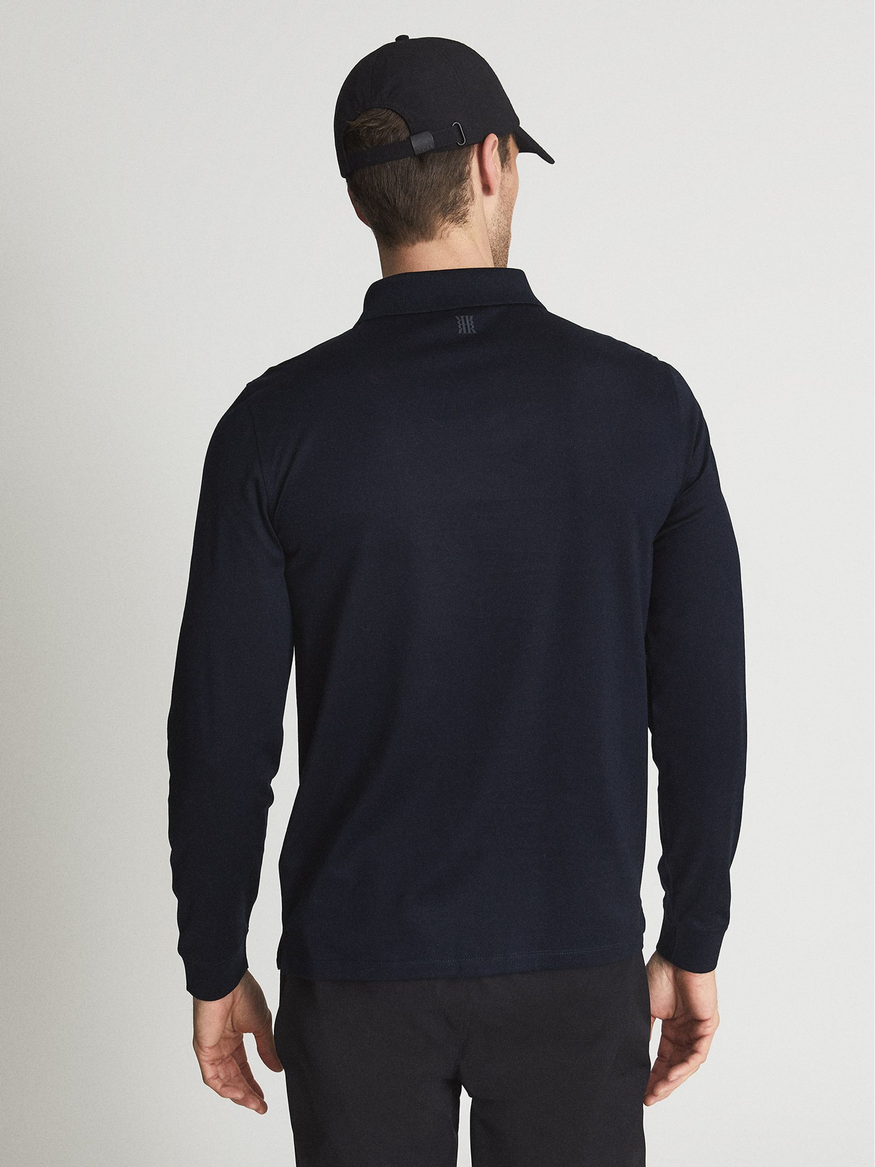 Golf Half Zip Polo Shirt in Navy - Image 5 of 6