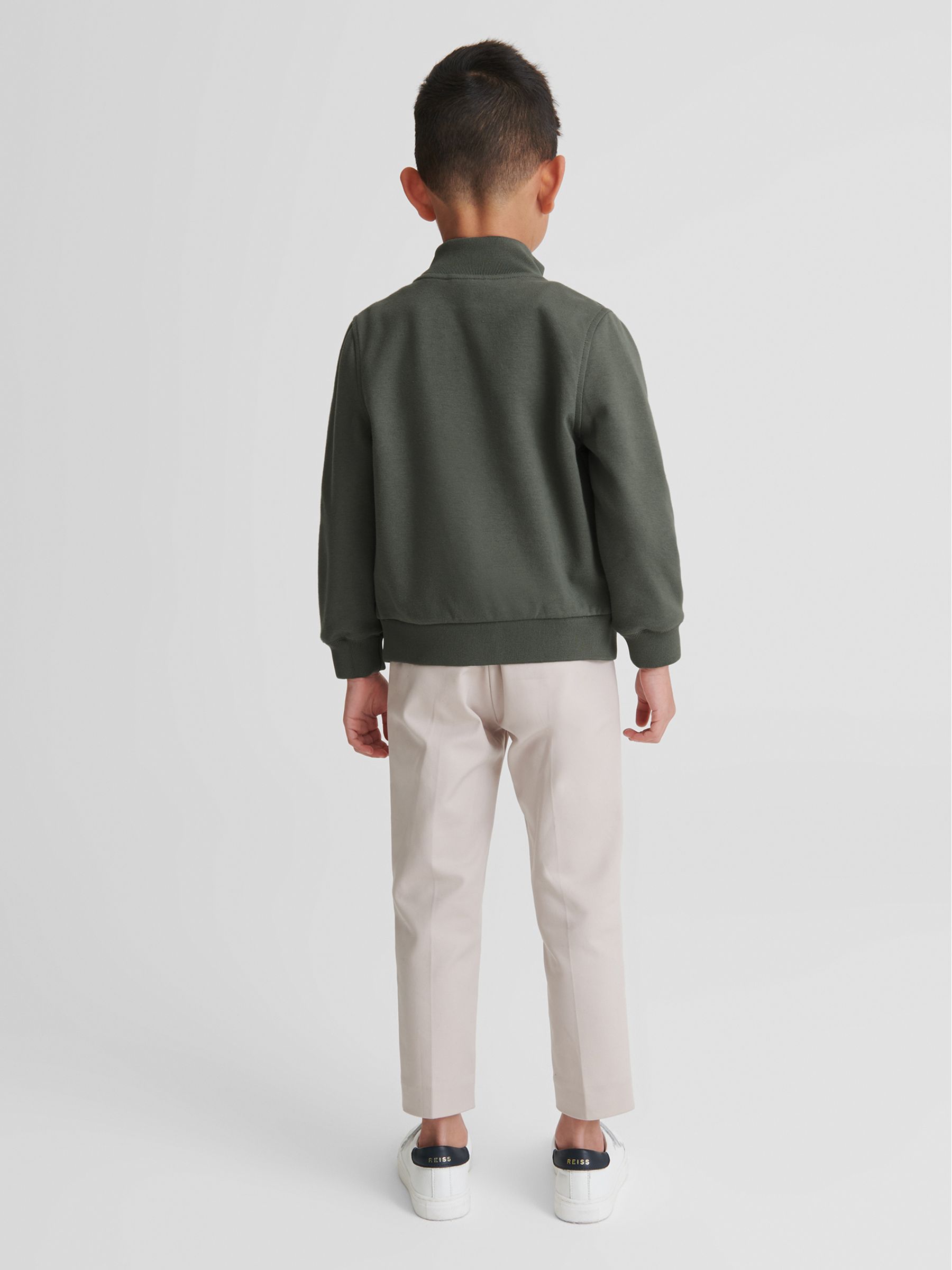 Funnel Neck Quilted Hybrid Jacket in Sage - Image 5 of 6