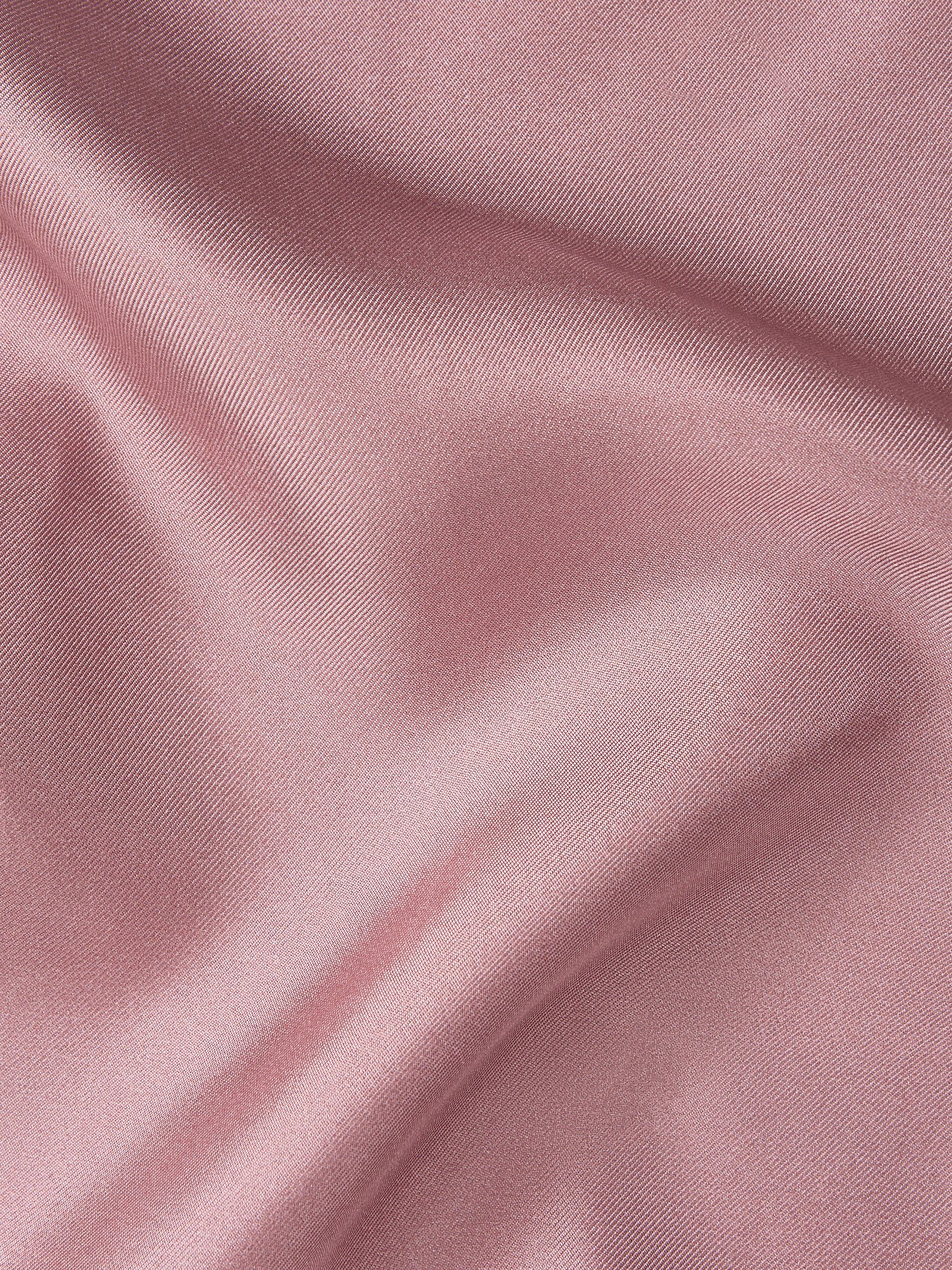 Plain Silk Pocket Square in Pink - Image 5 of 5