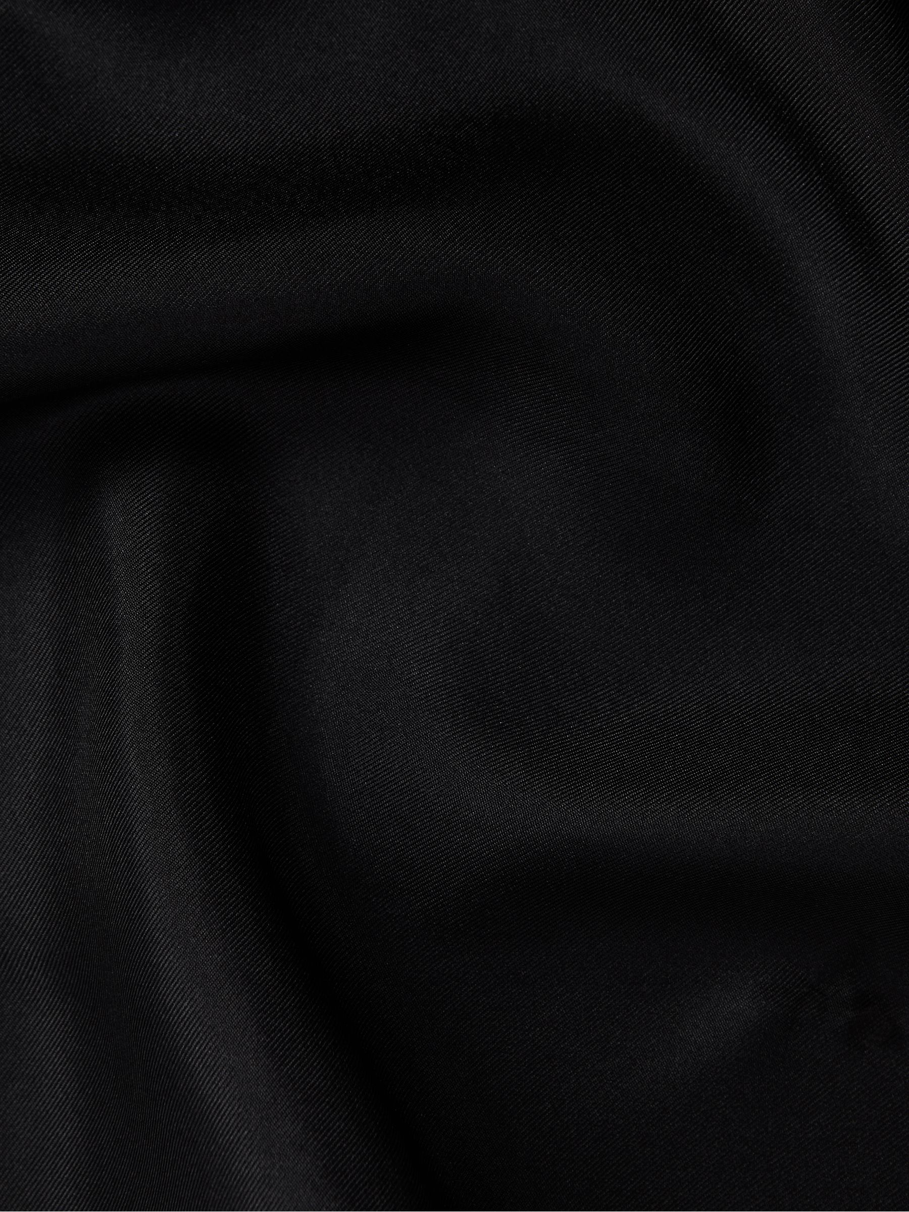 Plain Silk Pocket Square in Black - image 3