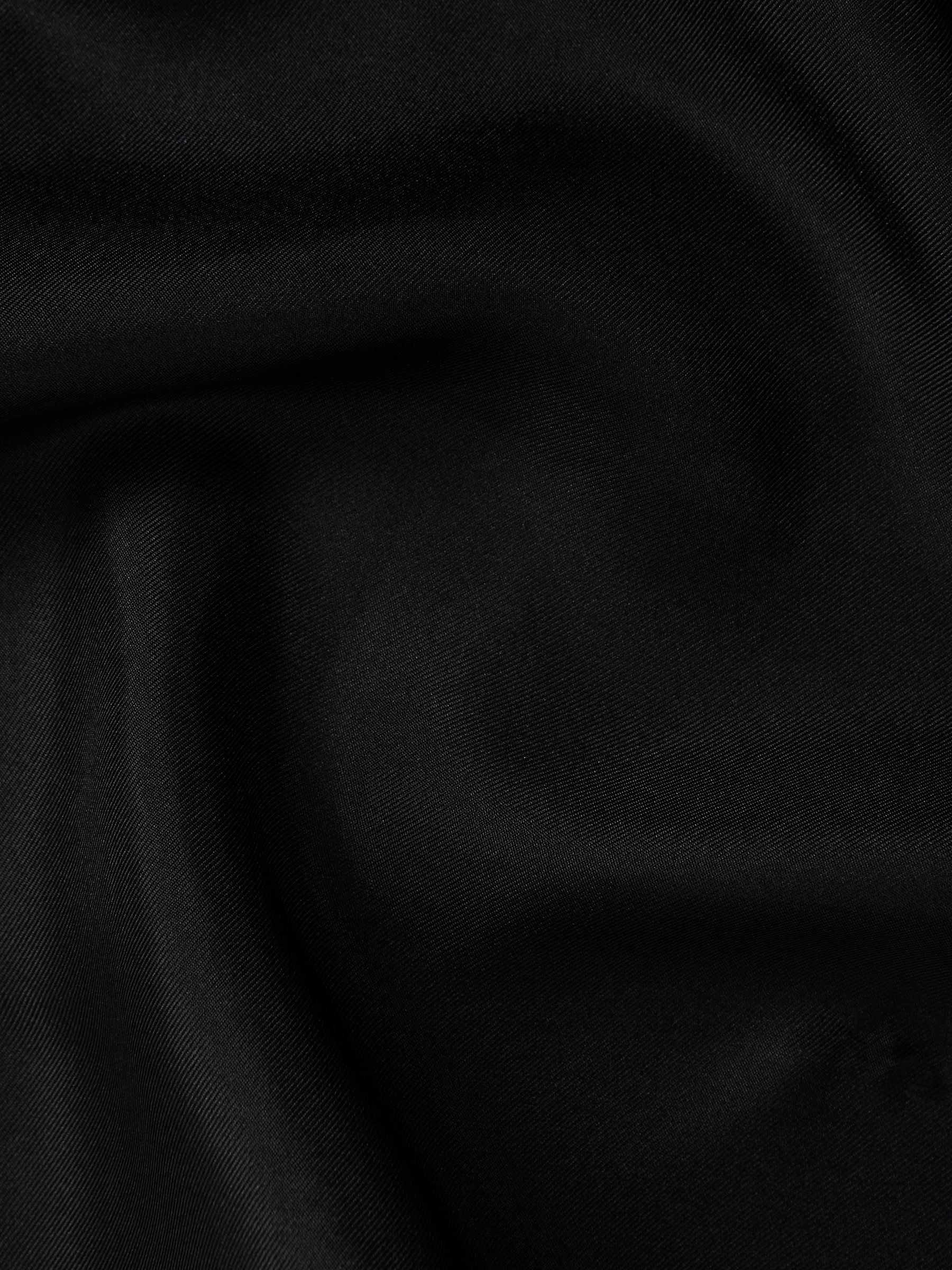 Plain Silk Pocket Square in Black - Image 5 of 5